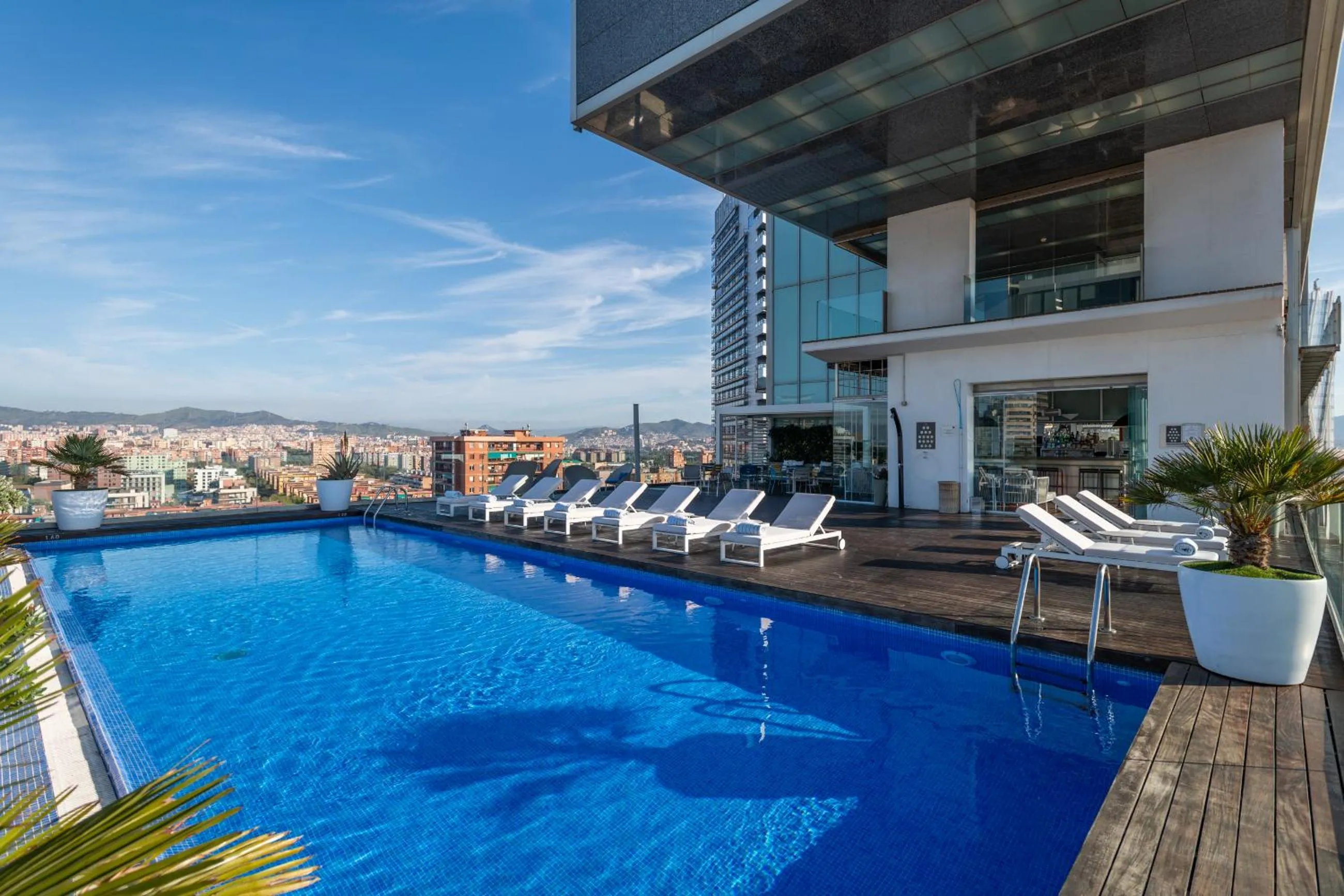 Pool view in Leonardo Royal Hotel Barcelona Forum