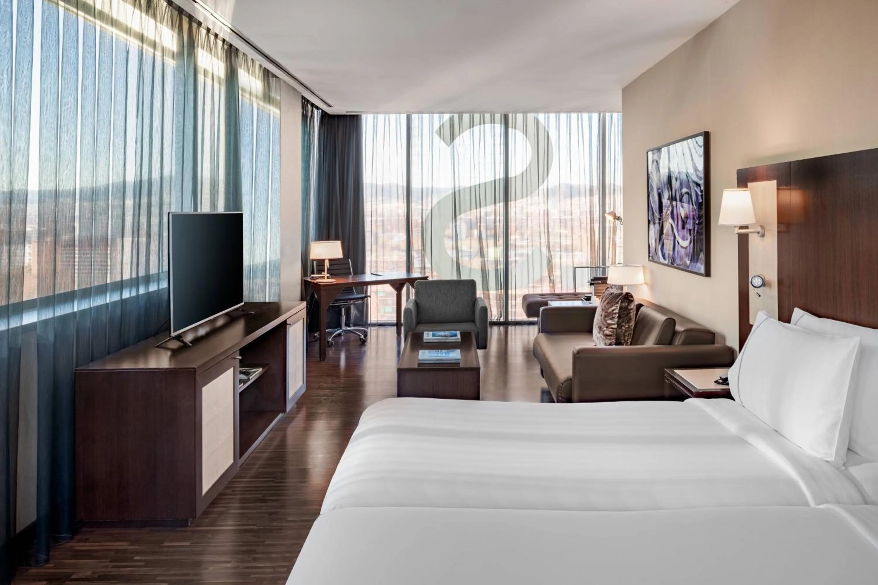 Photo of the whole room, Bed in AC Hotel Barcelona Fórum by Marriott