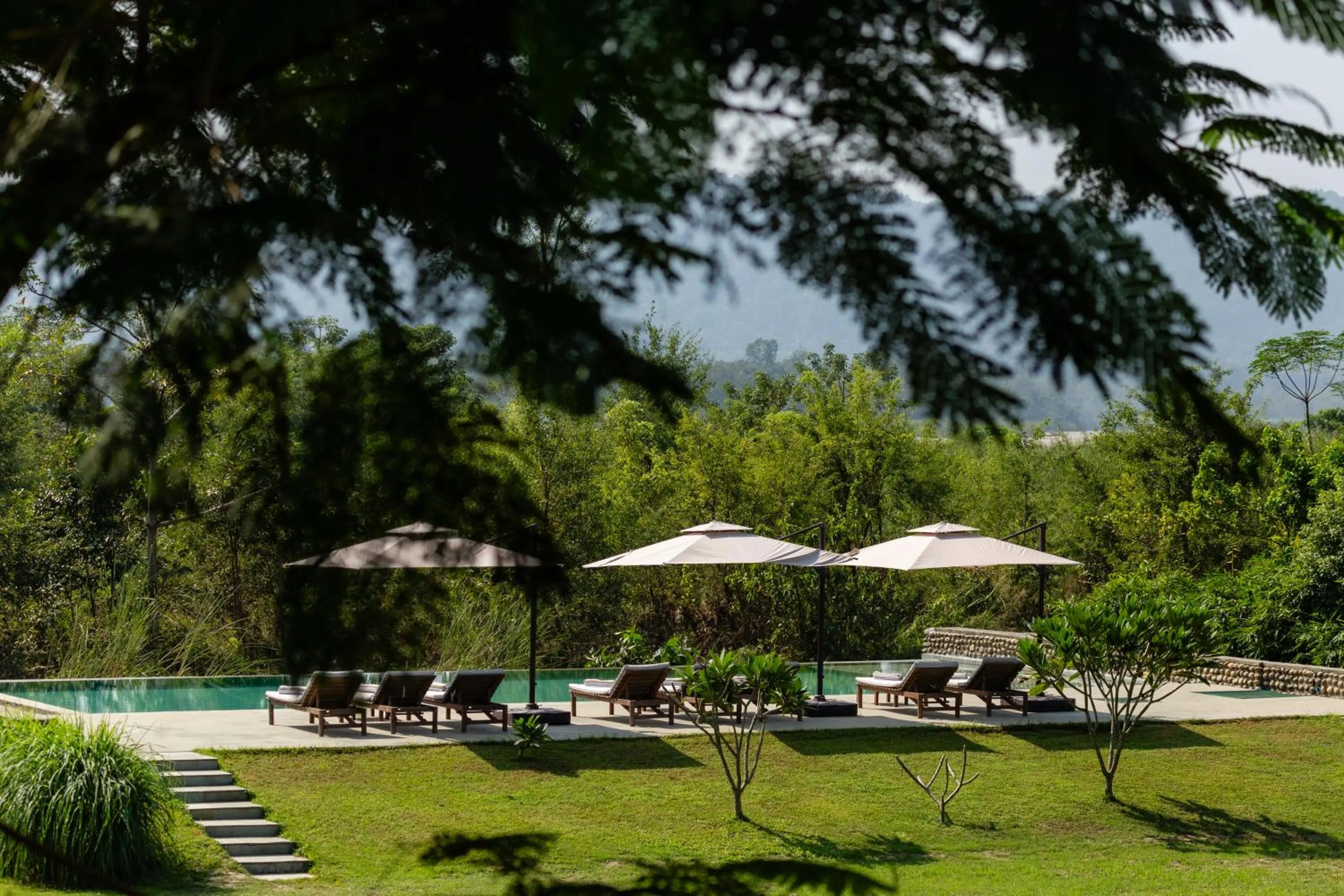Swimming pool in Sanctuary Chitwan National Park