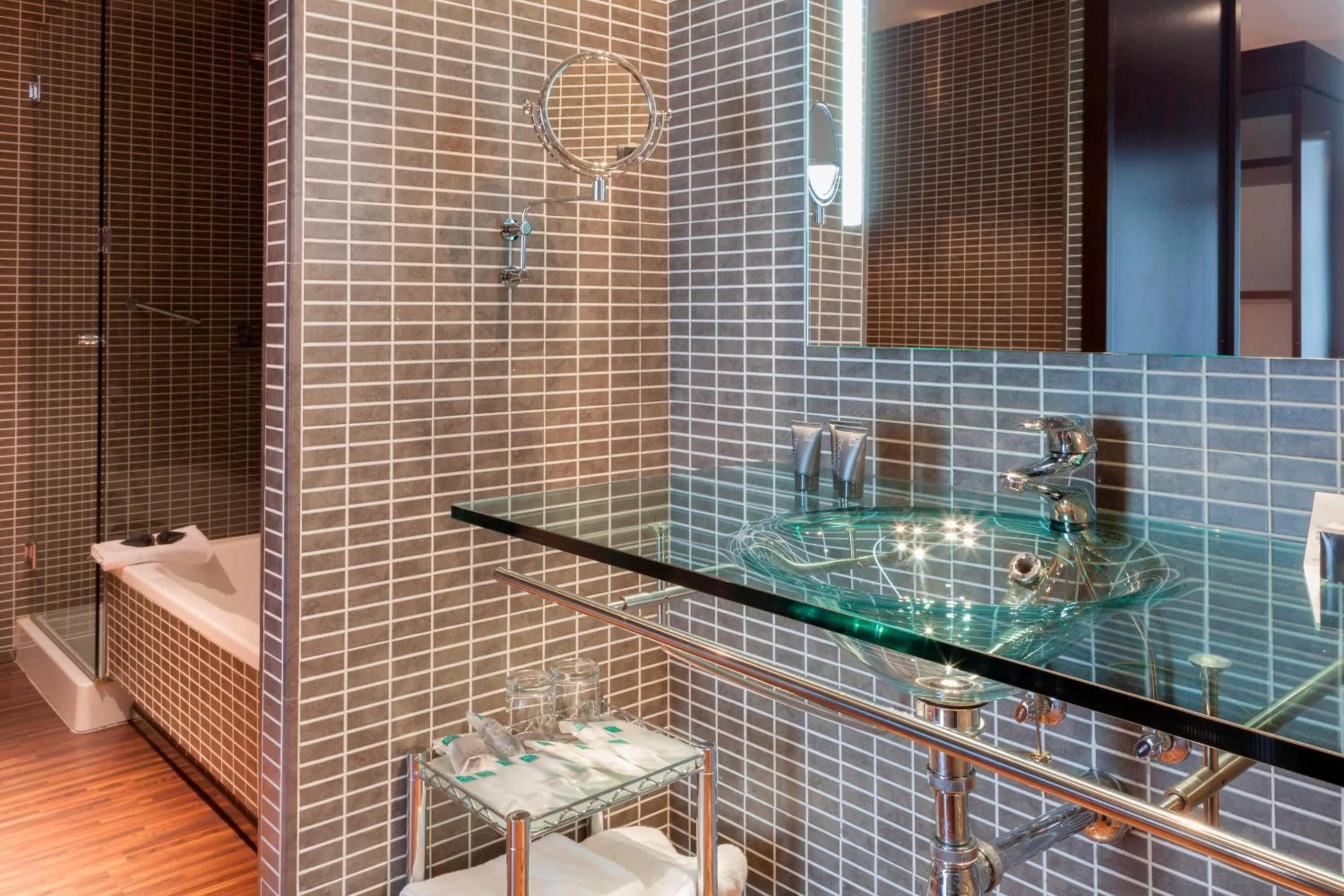 Bathroom in AC Hotel by Marriott Madrid Airport