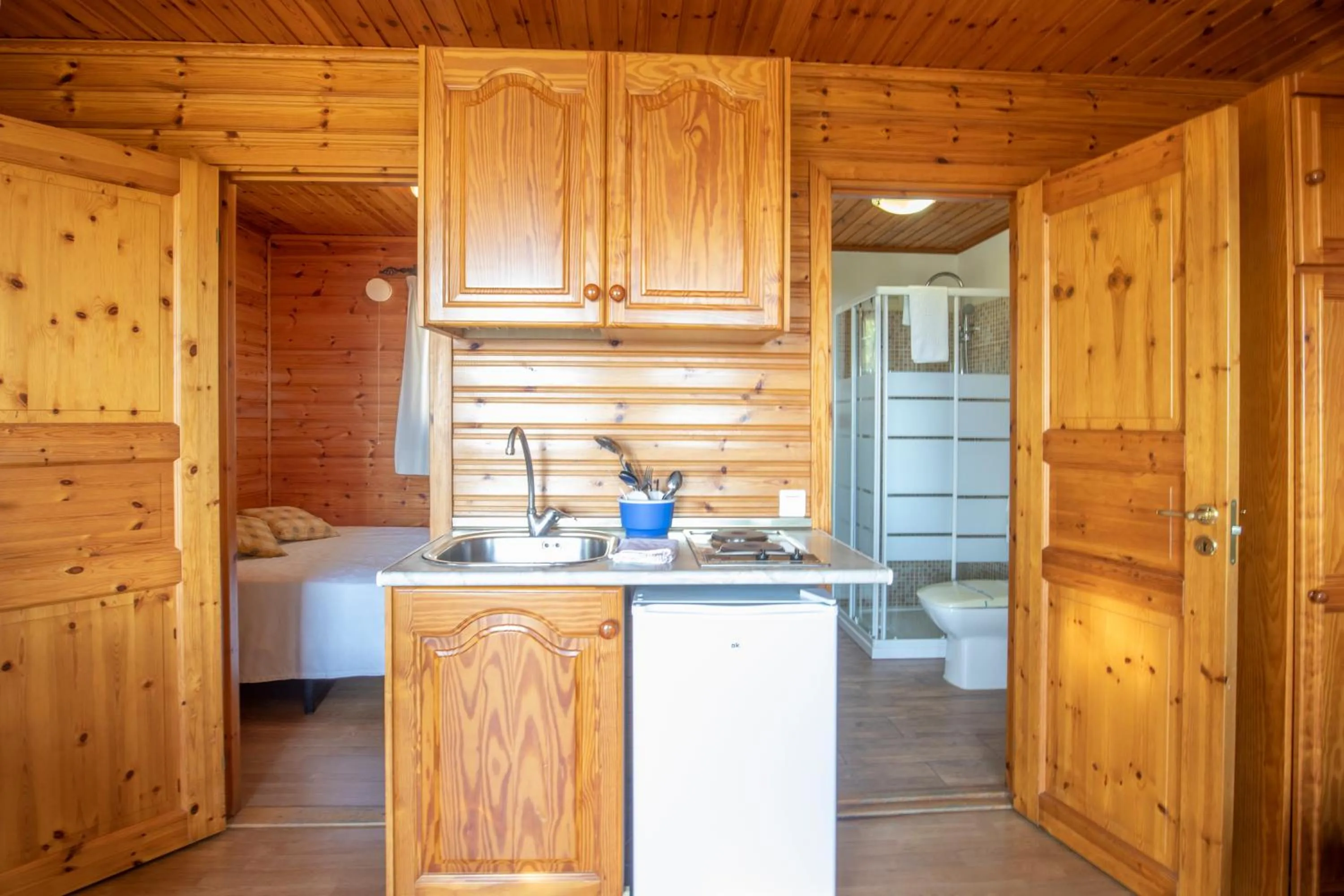 Kitchen or kitchenette in Hotel y Bungalows Balcón de Competa