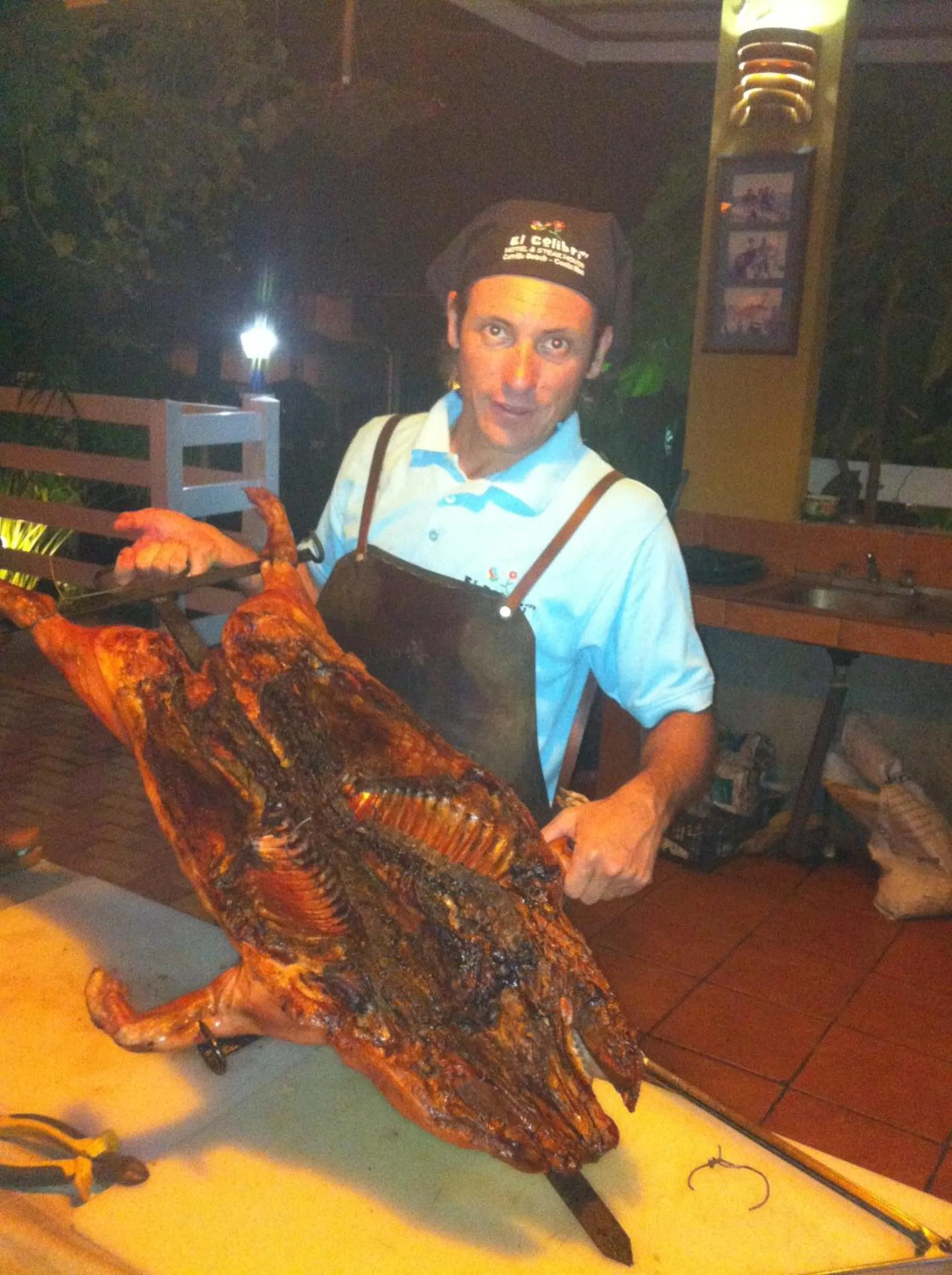 Dinner in Cabinas El Colibri, Apart Hotel