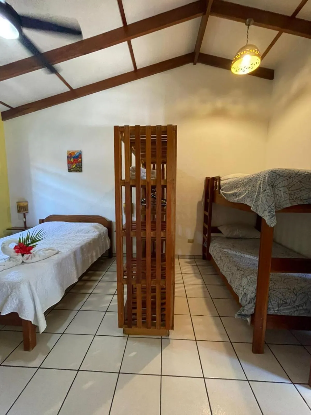 Bed in Cabinas El Colibri, Apart Hotel