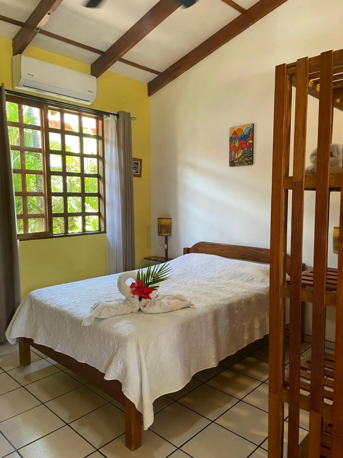 Bed in Cabinas El Colibri, Apart Hotel