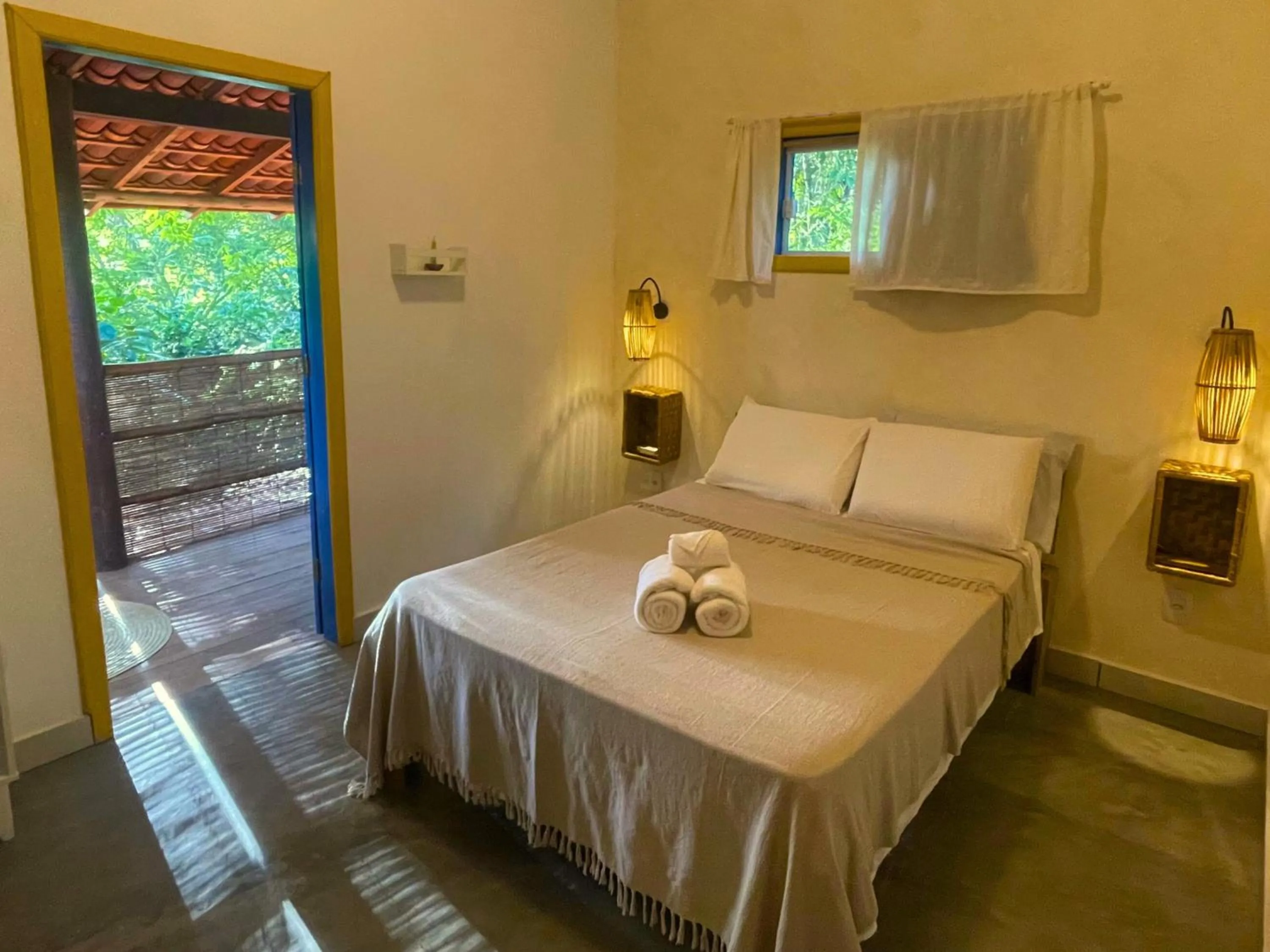 View (from property/room), Bed in Vila Coco Dendê - Algodões