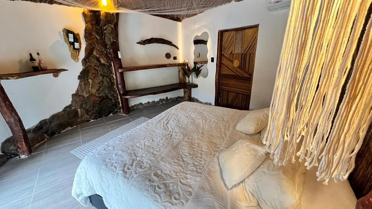 Bed in Tawaca Ecohotel