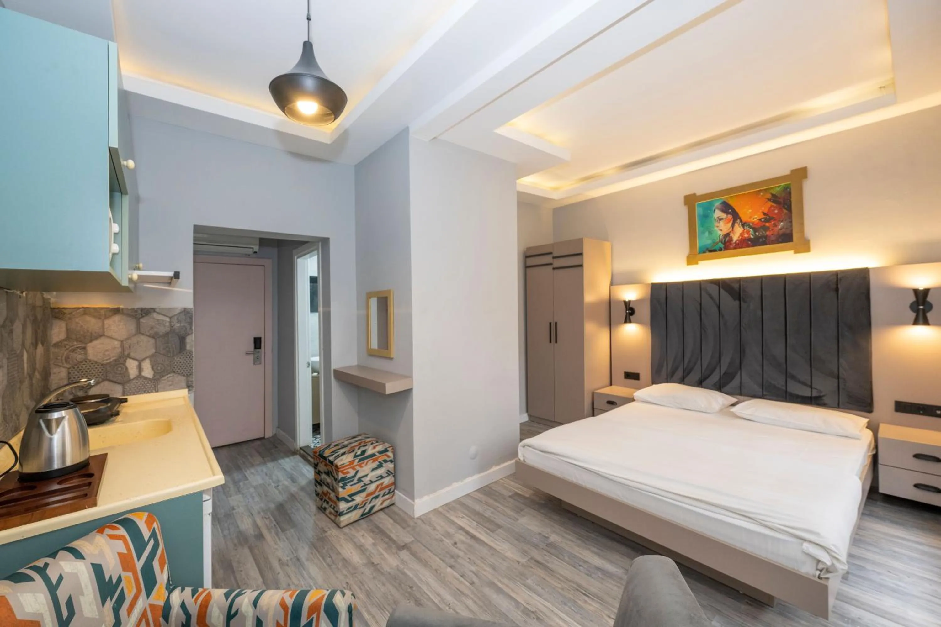 Bed in Cirrus Suites