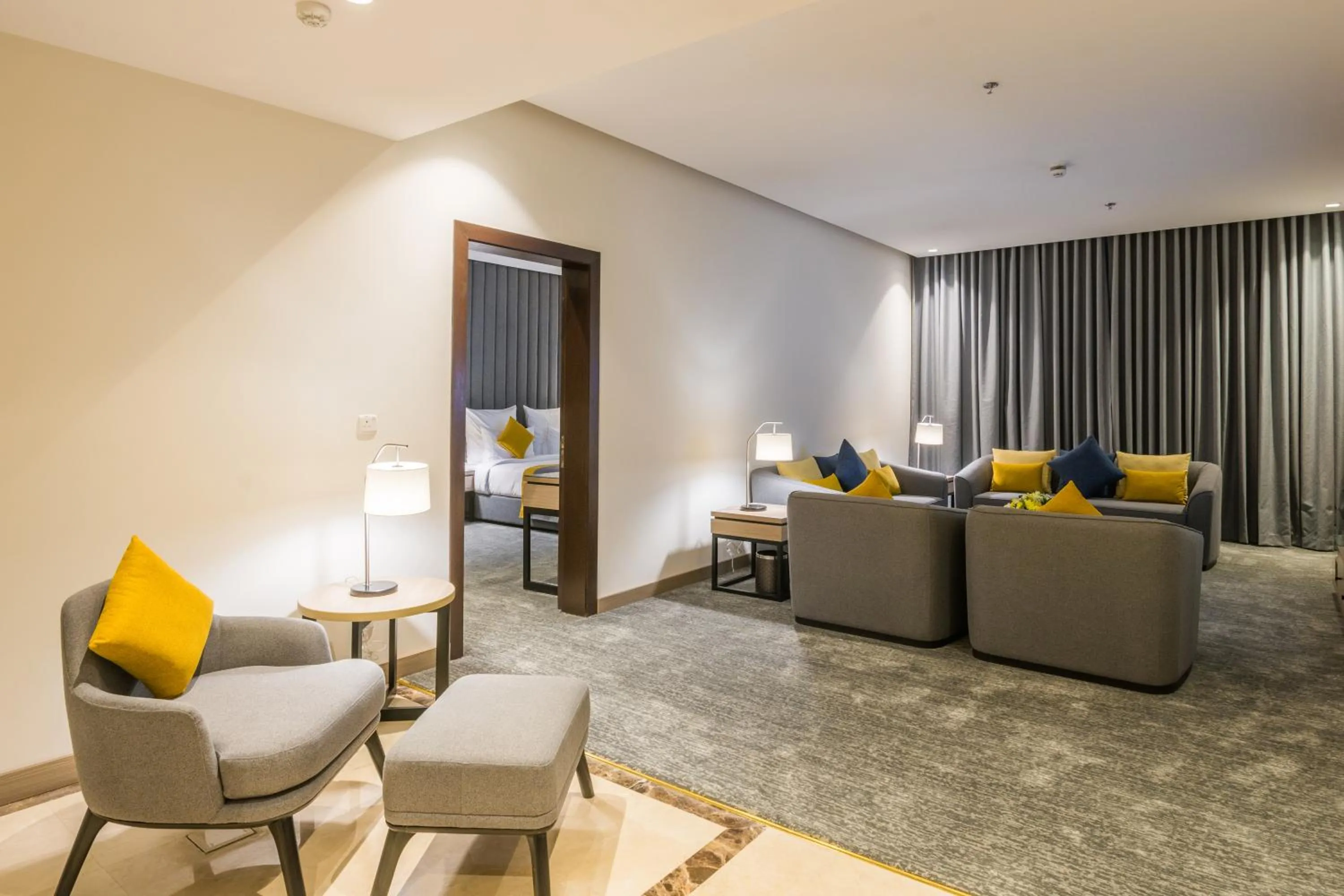 Seating area in Erfad Hotel - Riyadh