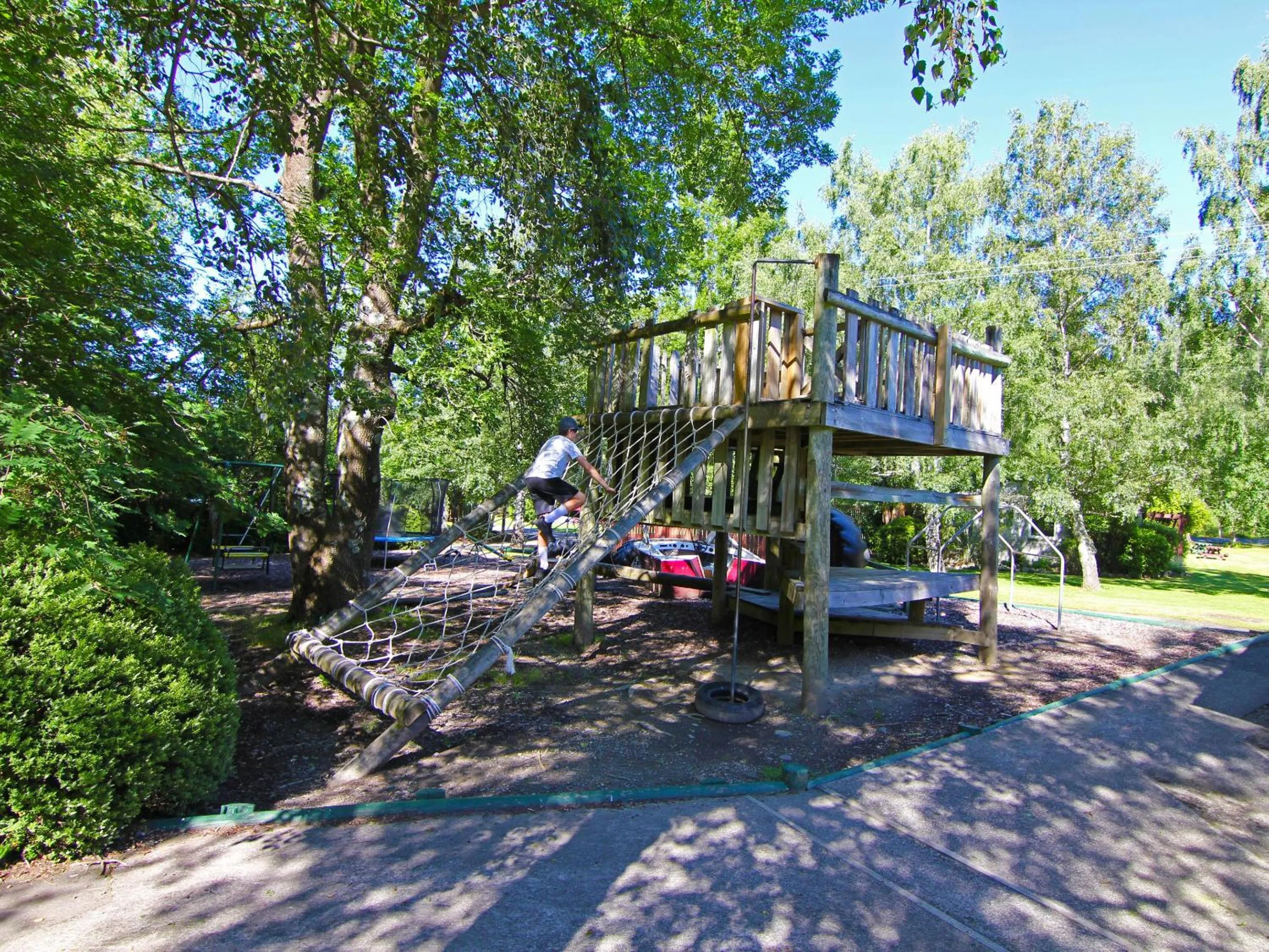 Children play ground in Alpine Adventure Holiday Park