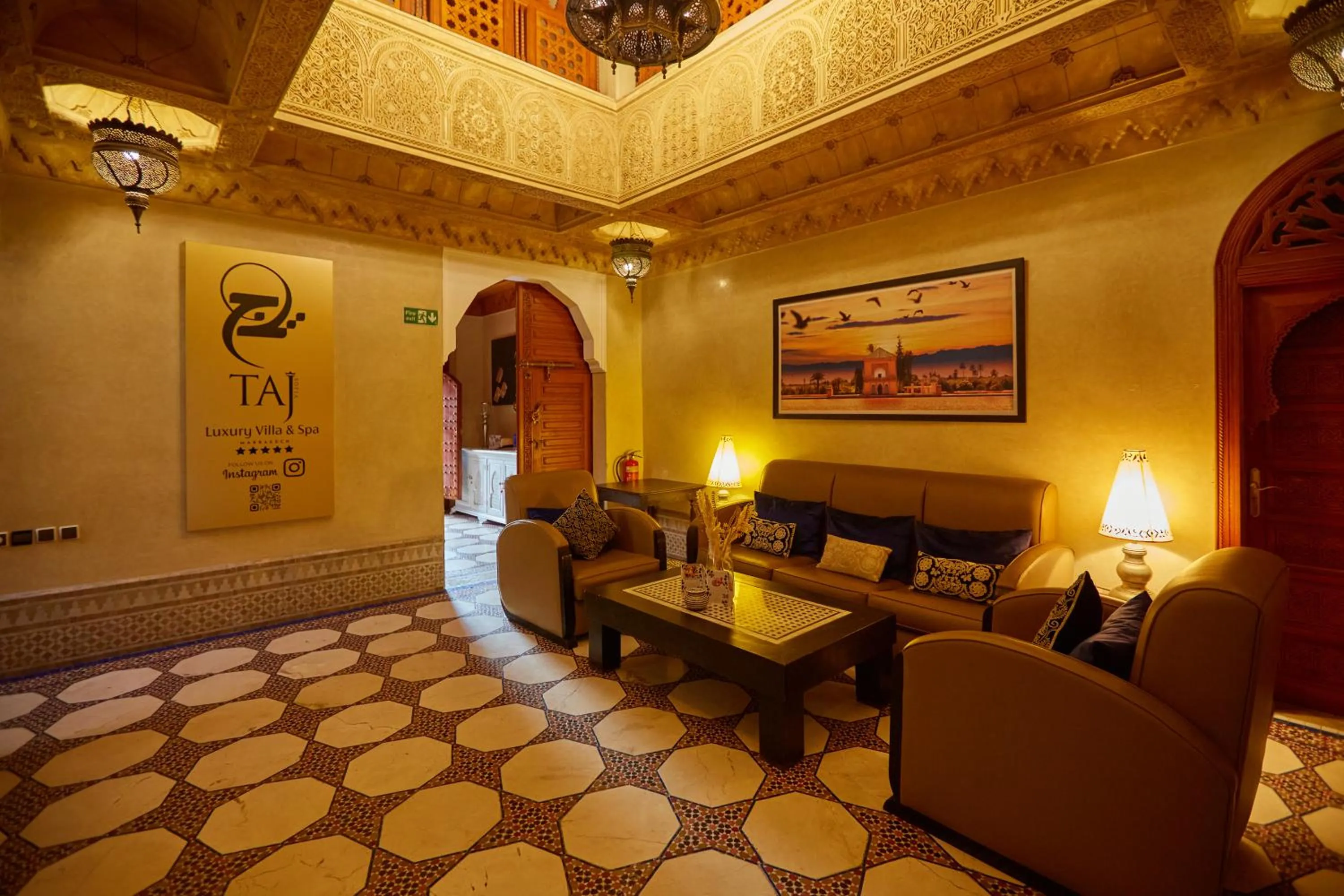 Living room in Taj Sofia & Spa Luxury Private Villa