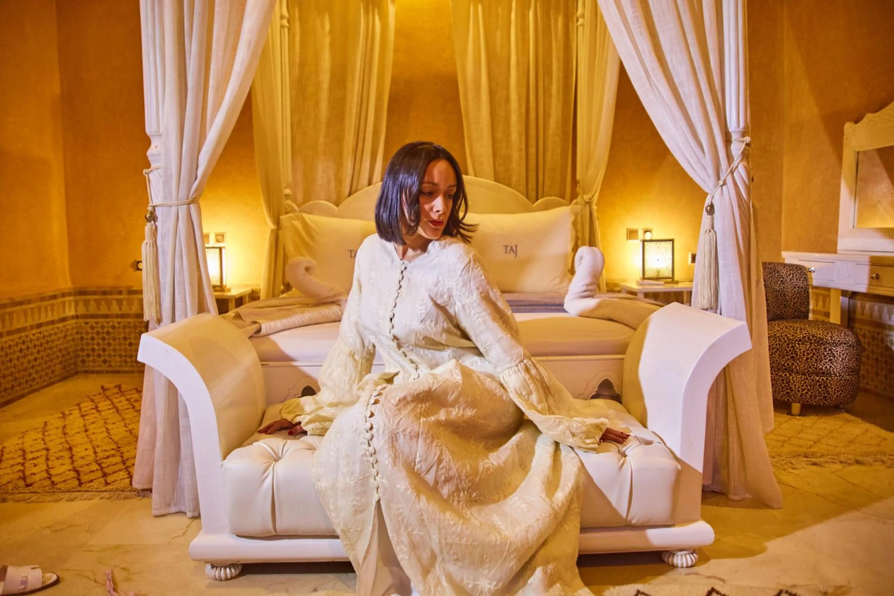 Bed in Taj Sofia & Spa Luxury Private Villa