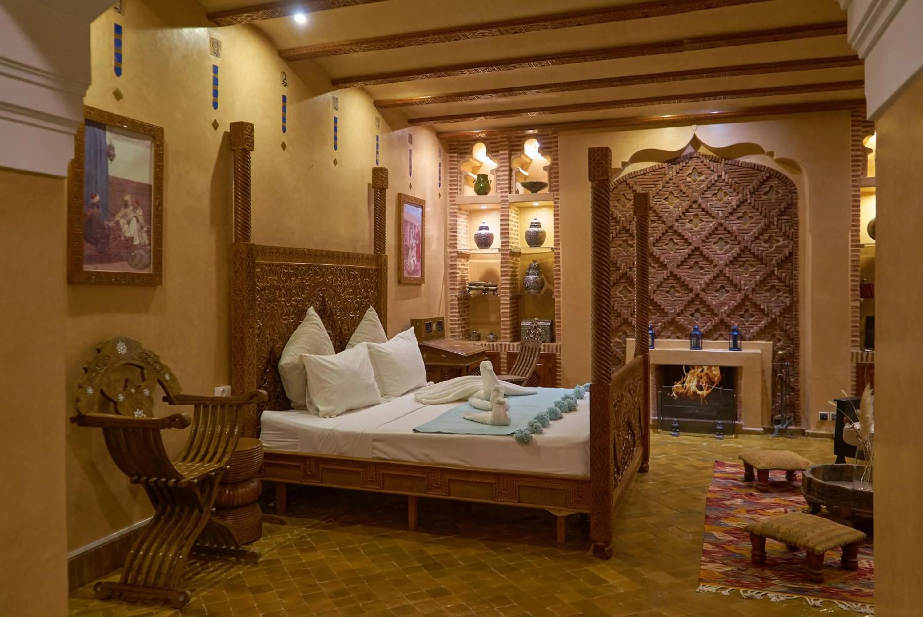 Bed in Taj Sofia & Spa Luxury Private Villa