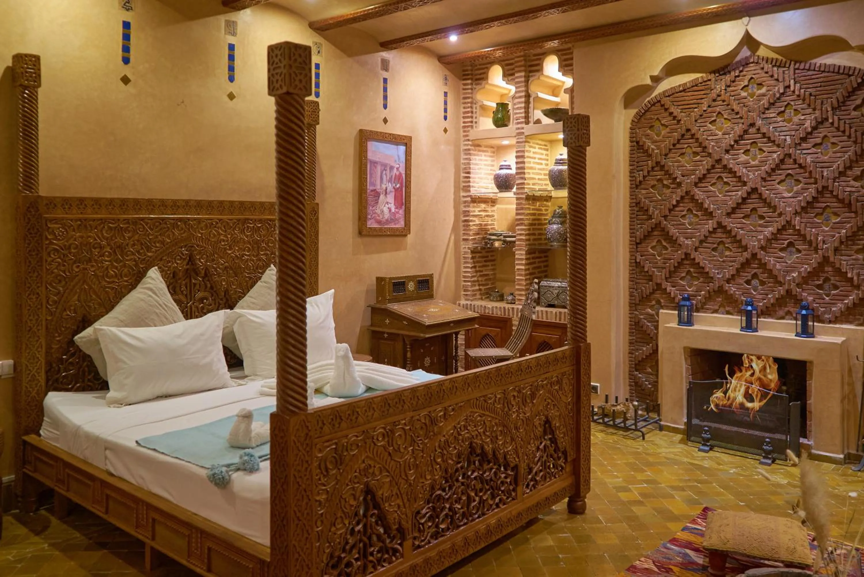 Bed in Taj Sofia & Spa Luxury Private Villa