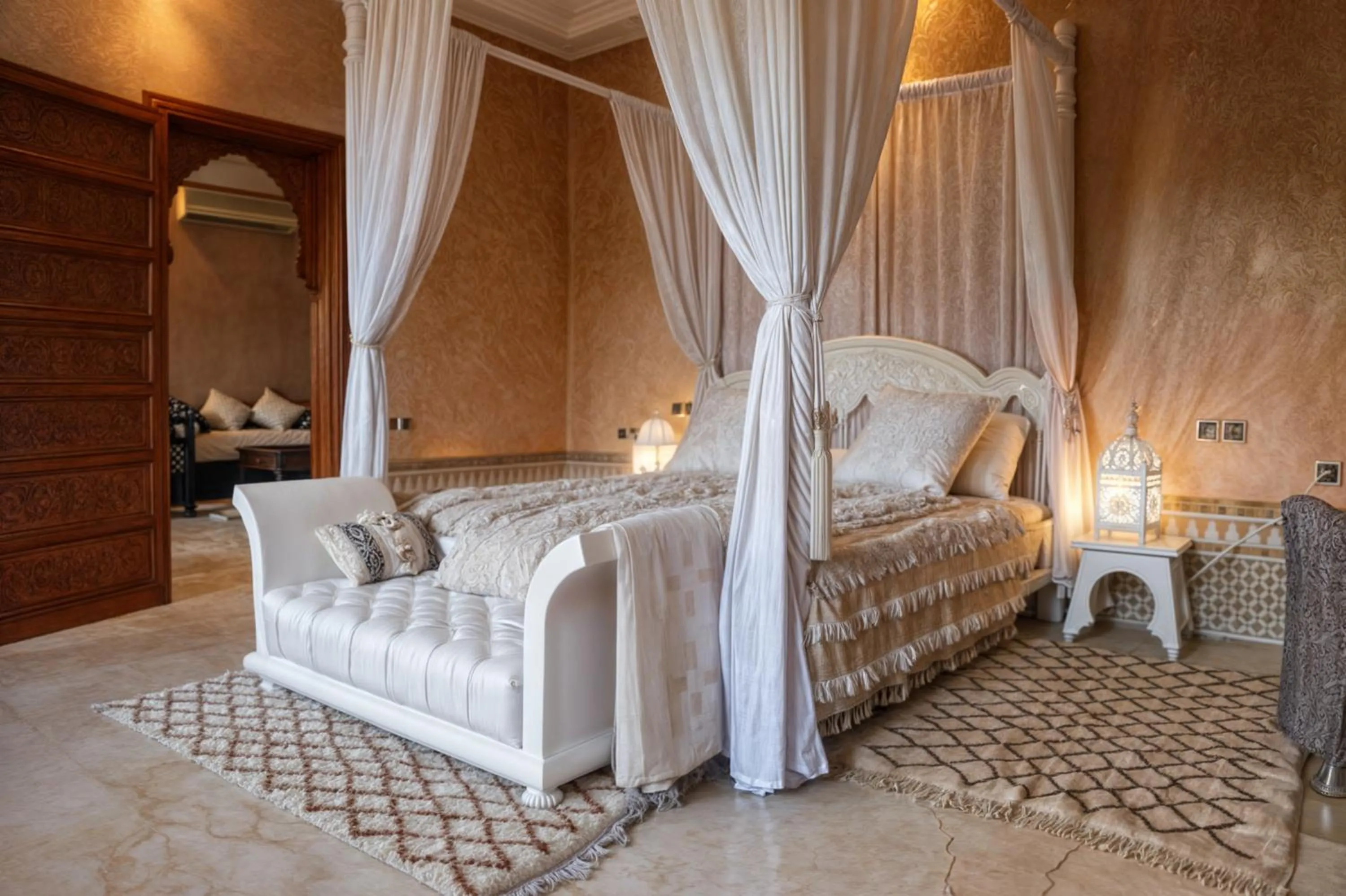 Bed in Taj Sofia & Spa Luxury Private Villa