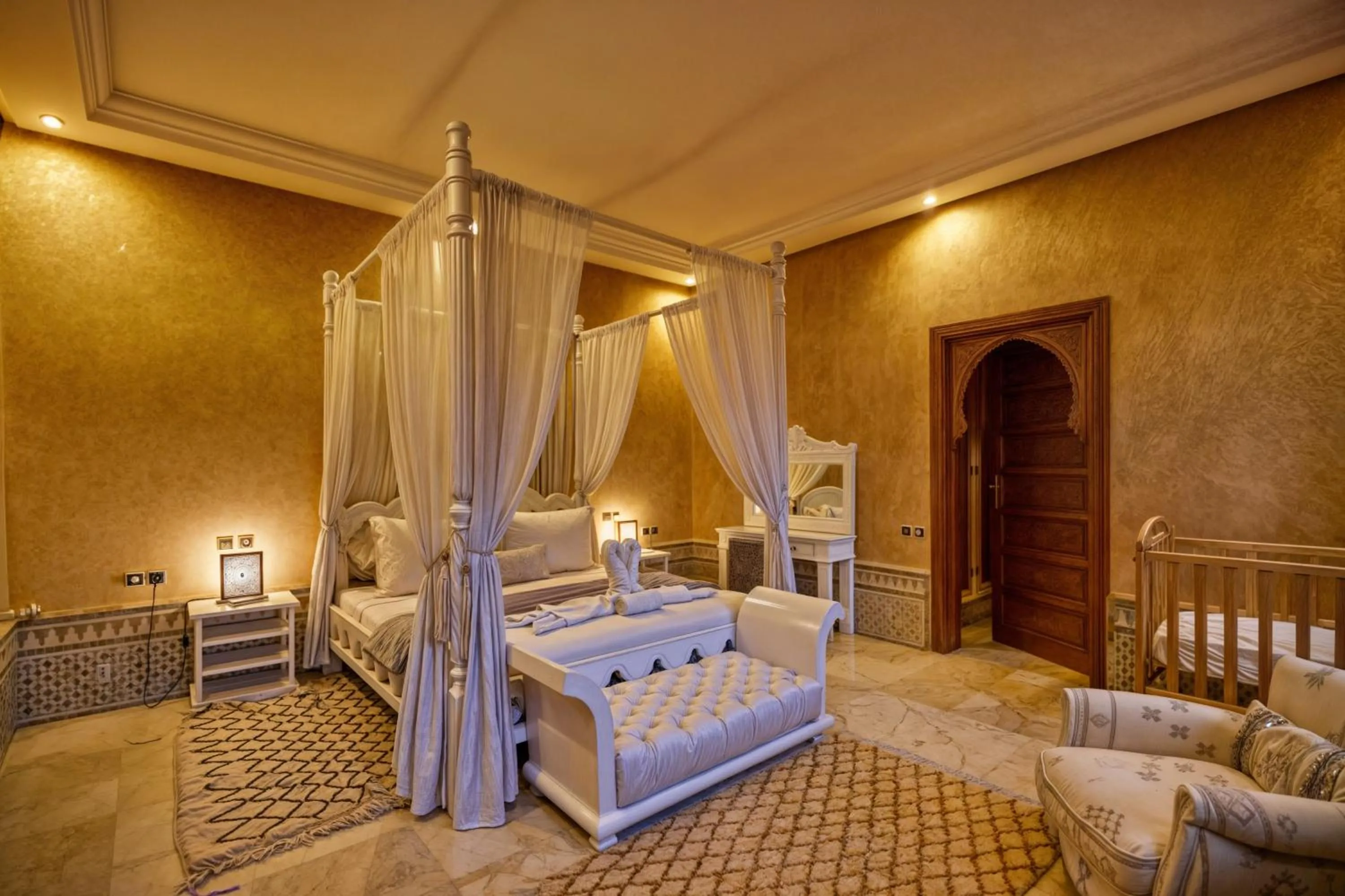 Bed in Taj Sofia & Spa Luxury Private Villa