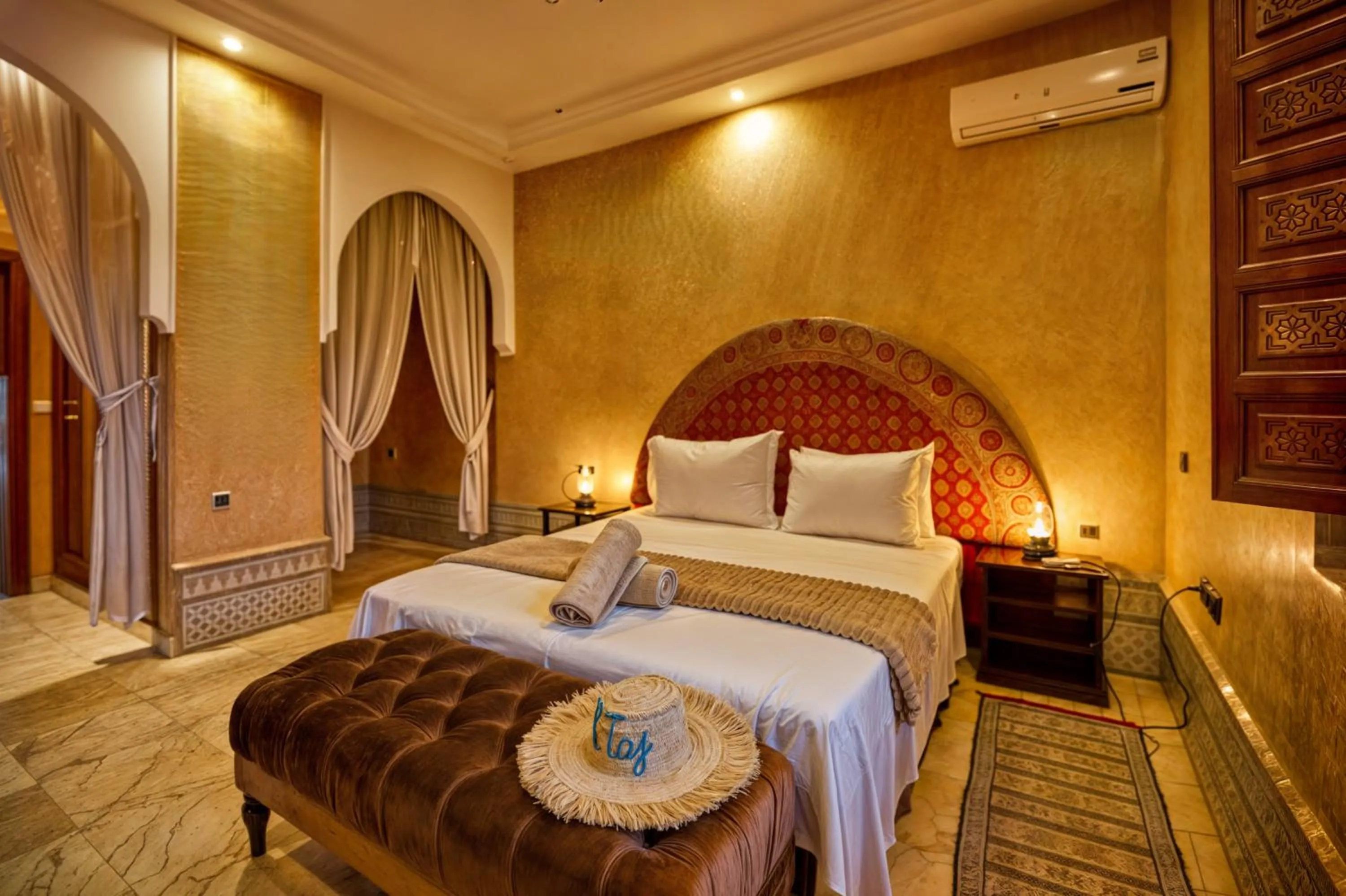 Bed in Taj Sofia & Spa Luxury Private Villa