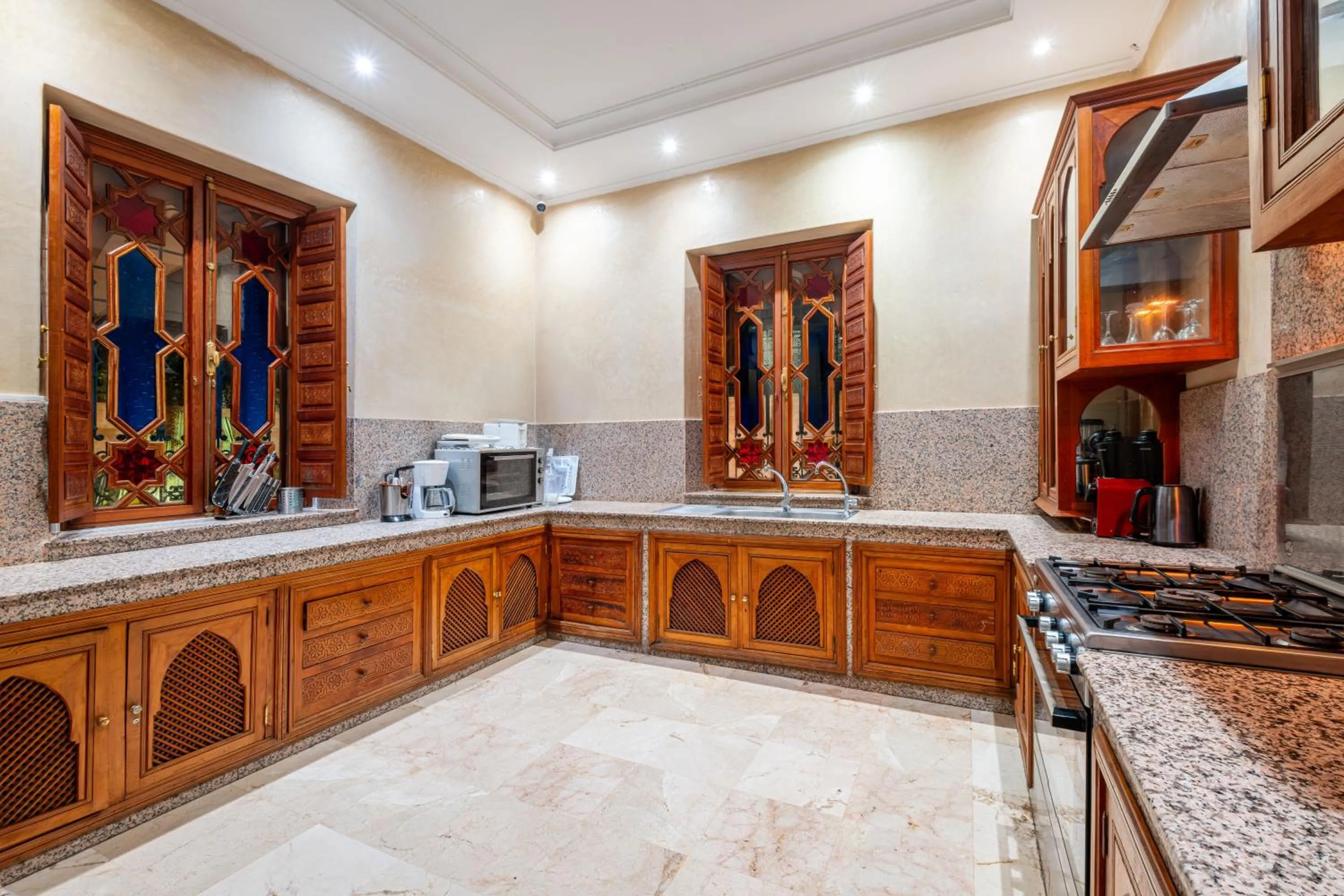Kitchen or kitchenette in Taj Sofia & Spa Luxury Private Villa