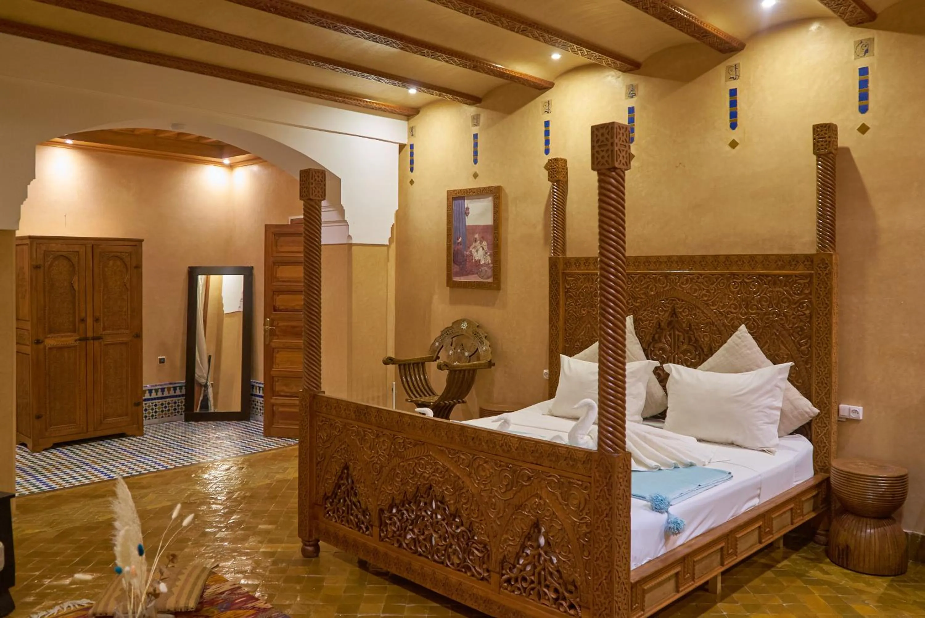 Bed in Taj Sofia & Spa Luxury Private Villa