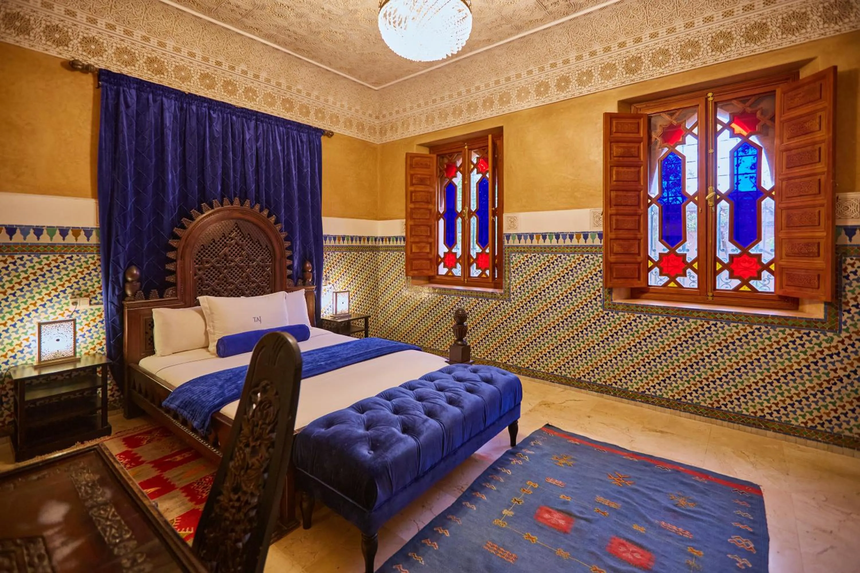Bed in Taj Sofia & Spa Luxury Private Villa