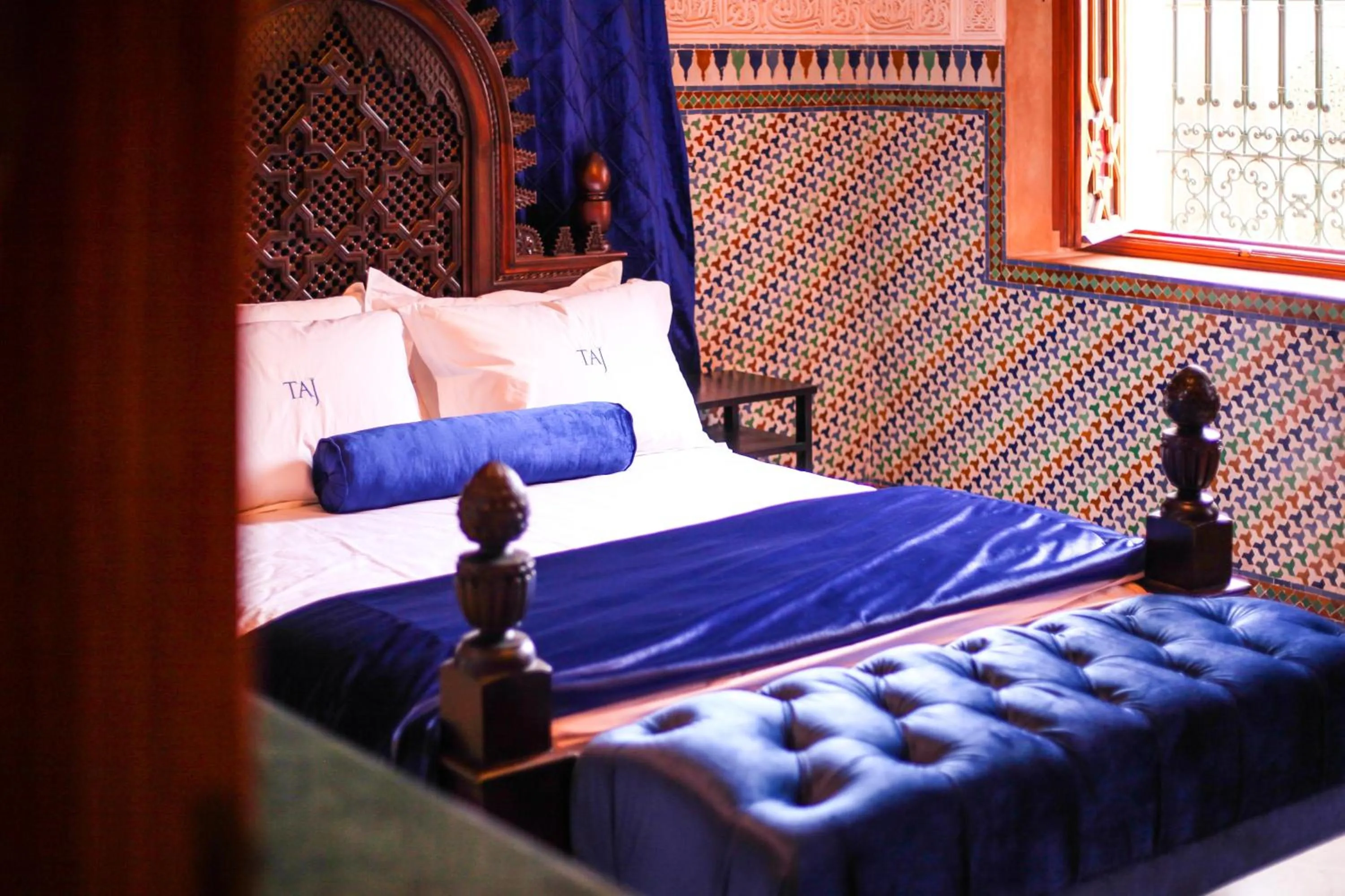 Bed in Taj Sofia & Spa Luxury Private Villa