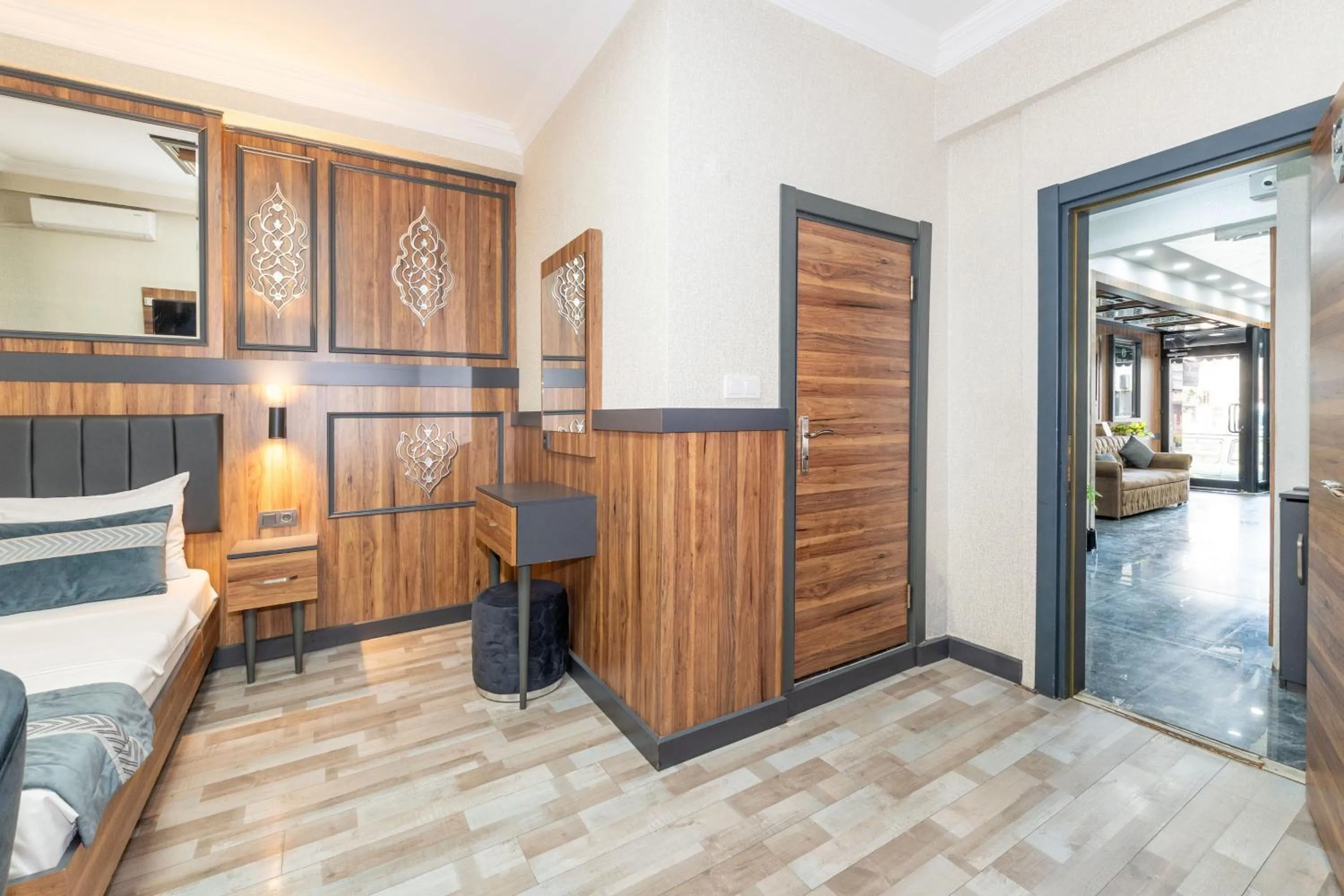 Bed in La Serena Taxim Hotel