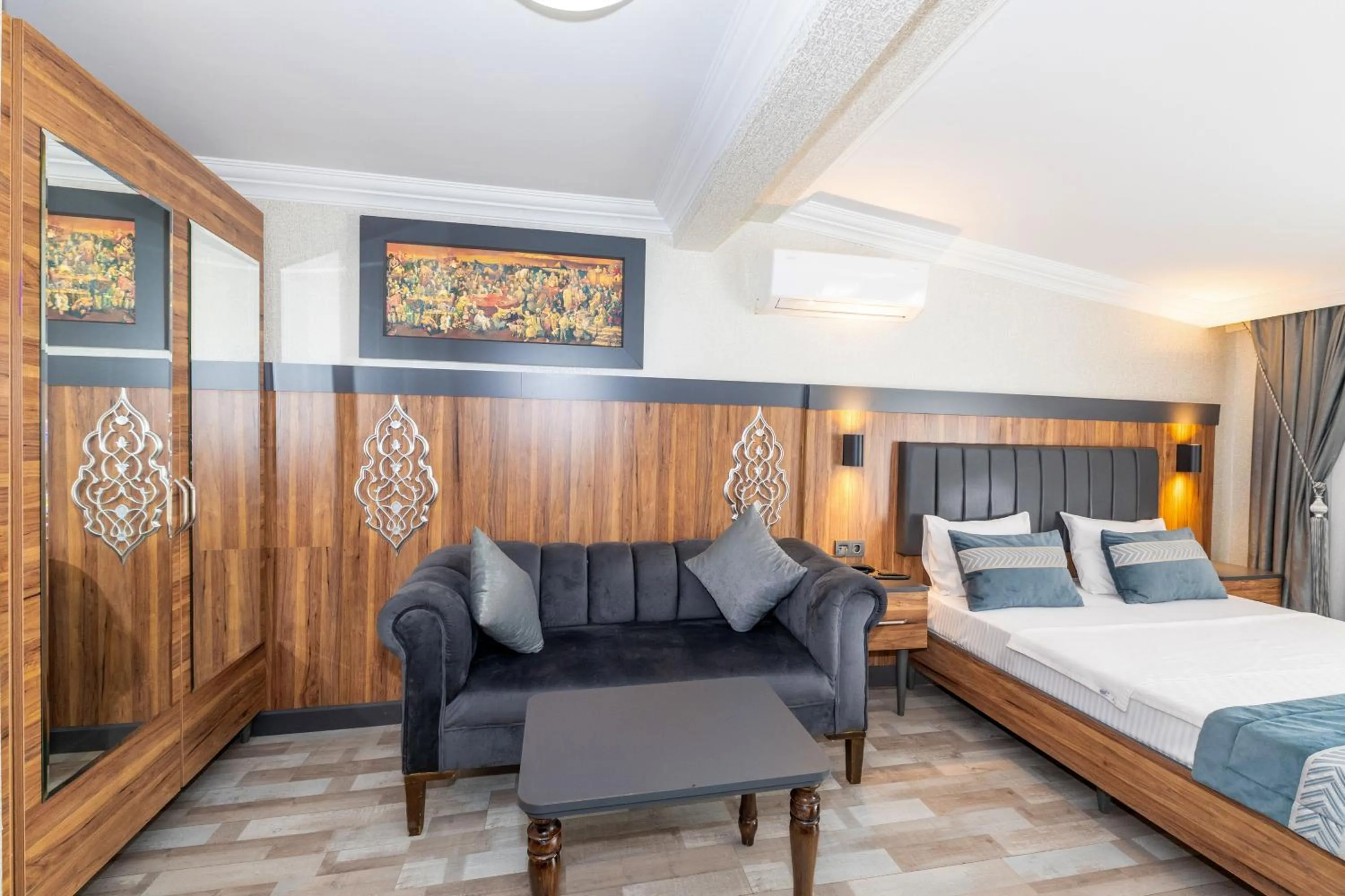 Bed in La Serena Taxim Hotel