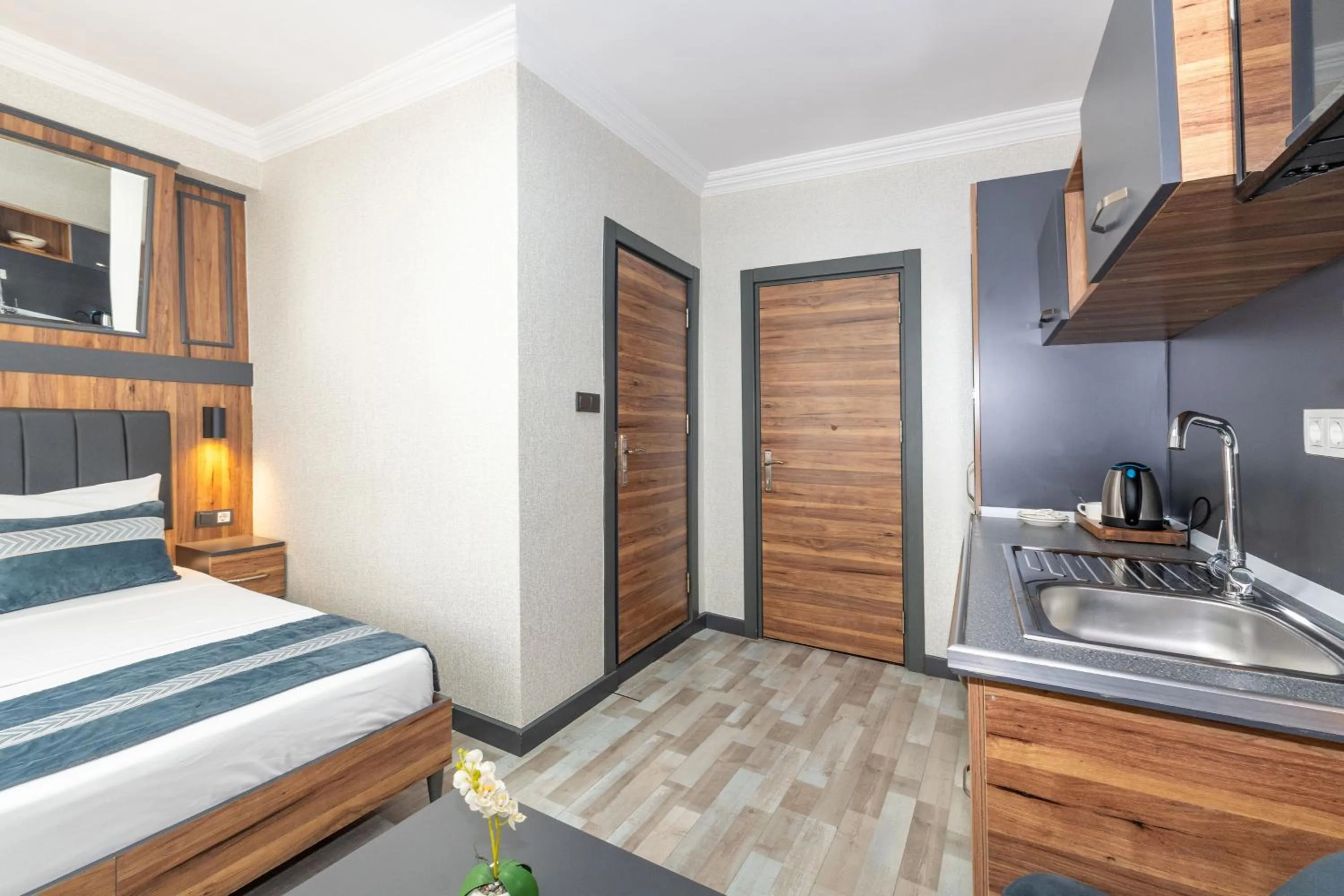 Bed in La Serena Taxim Hotel