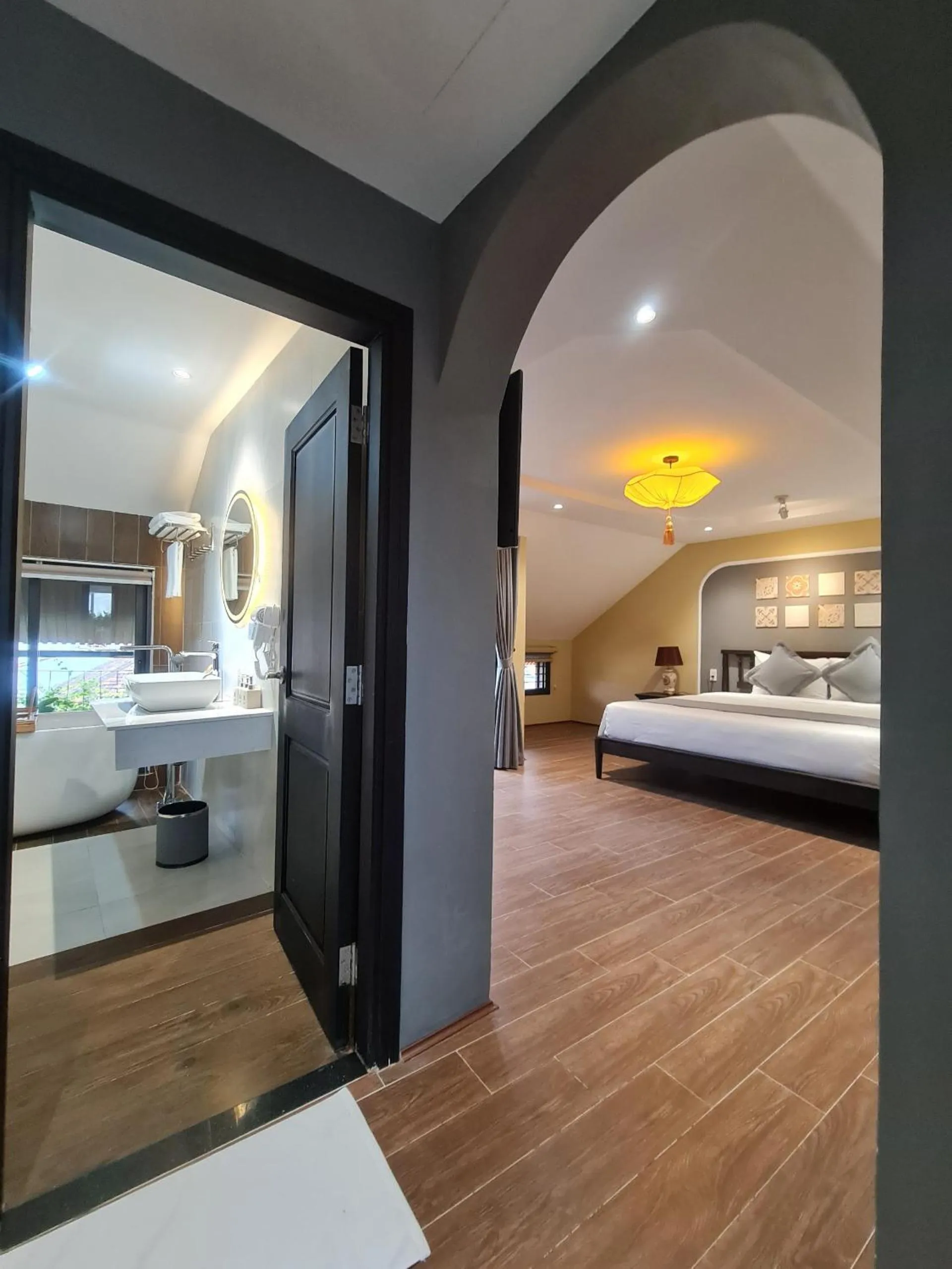 Bed in Hoianan Boutique Hotel