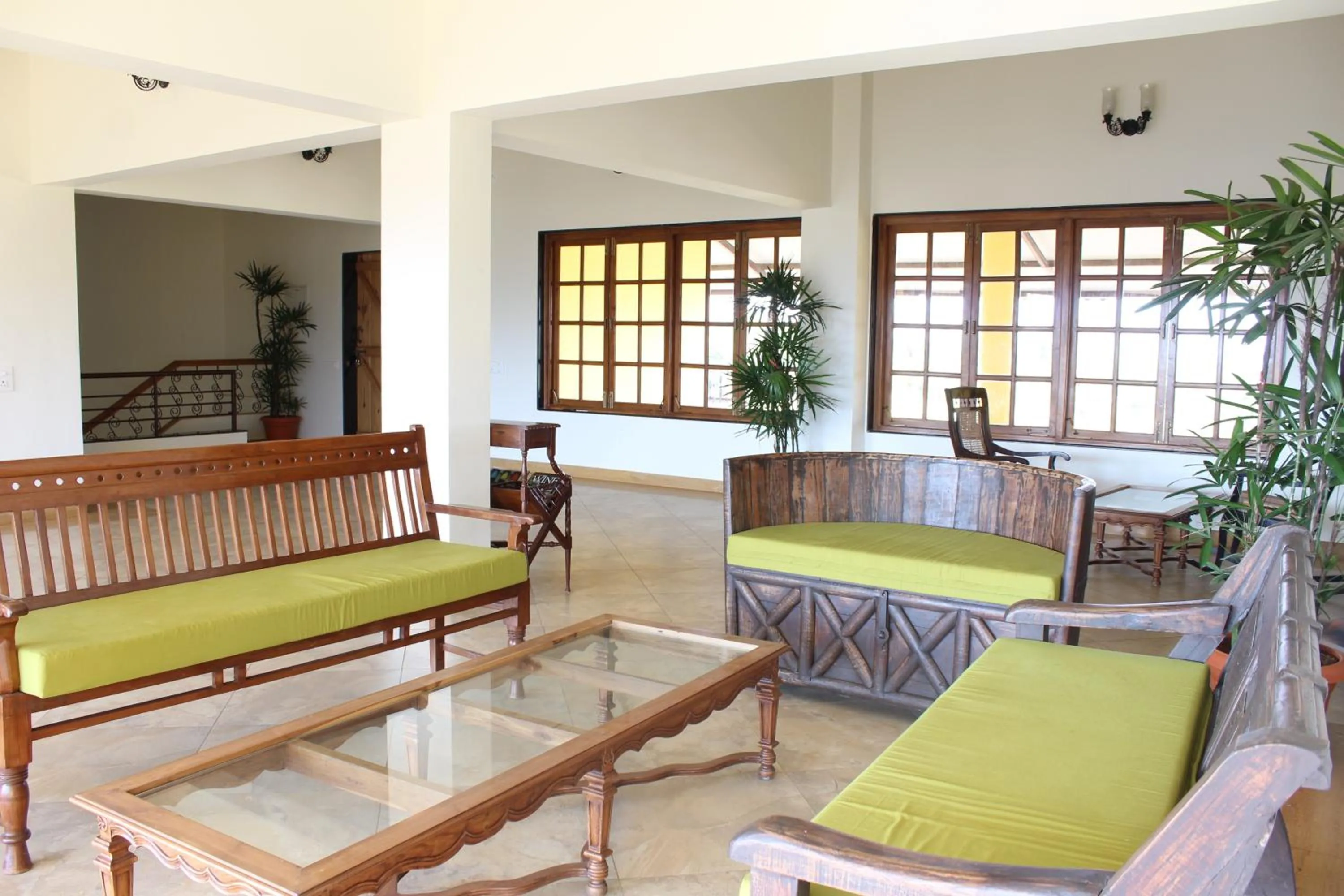 Seating area in Vallonne Vineyards