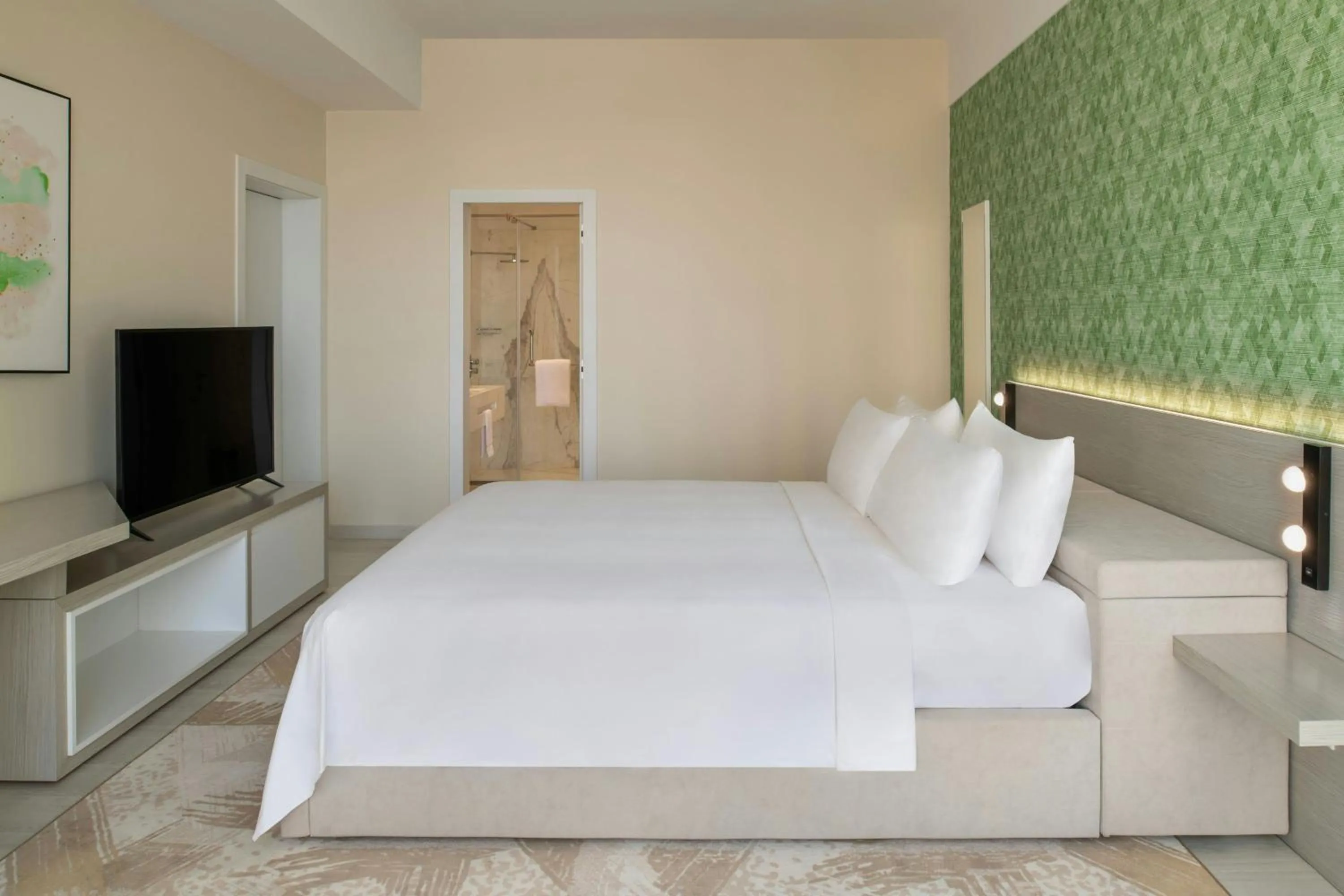 Bedroom, Bed in Element by Westin West Bay Doha