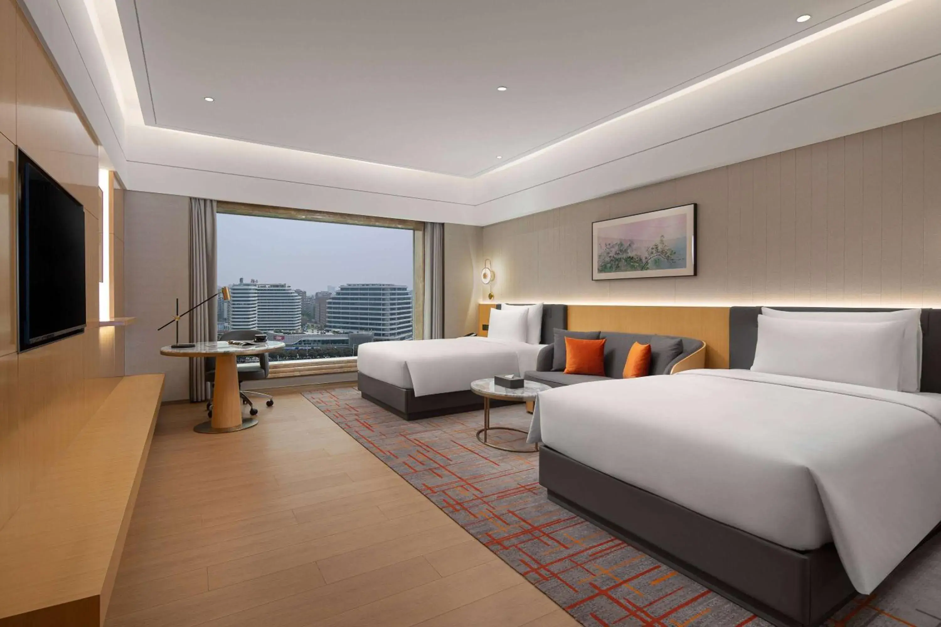 Photo of the whole room, Bed in Wyndham Grand Zhaoqing Downtown Photo of the whole room, Bed in Wyndham Grand Zhaoqing Downtown