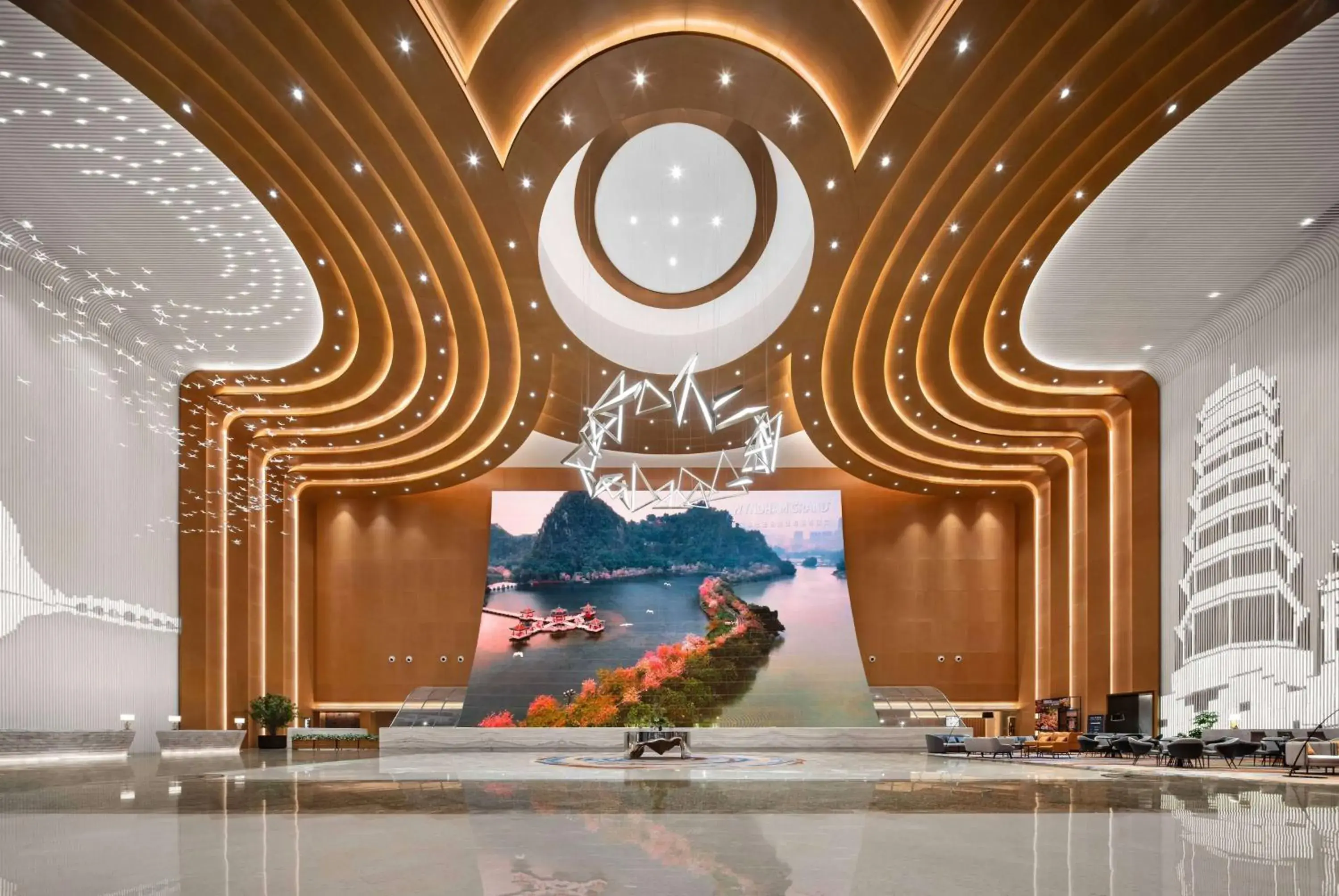 Lobby or reception in Wyndham Grand Zhaoqing Downtown Lobby or reception in Wyndham Grand Zhaoqing Downtown