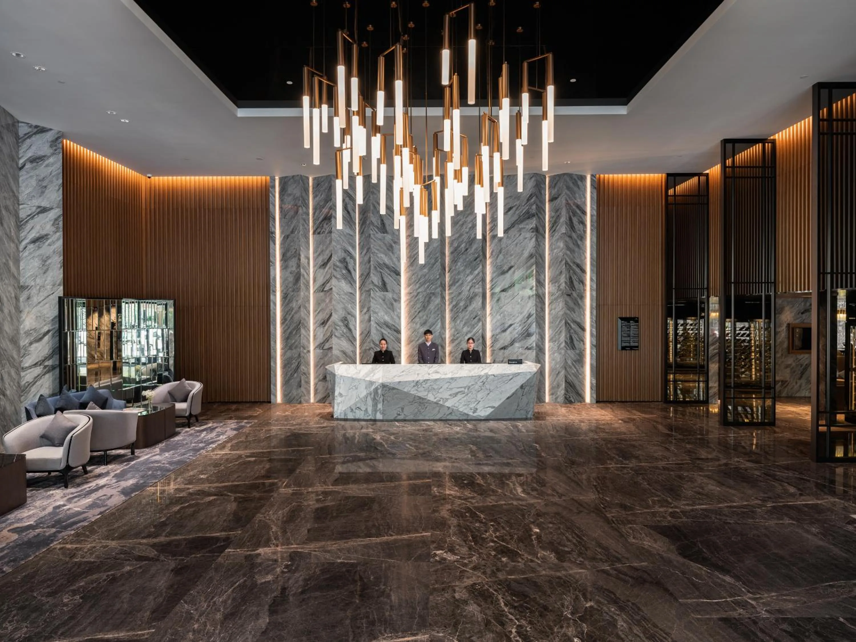 Lobby or reception in Crowne Plaza Danang City Centre by IHG