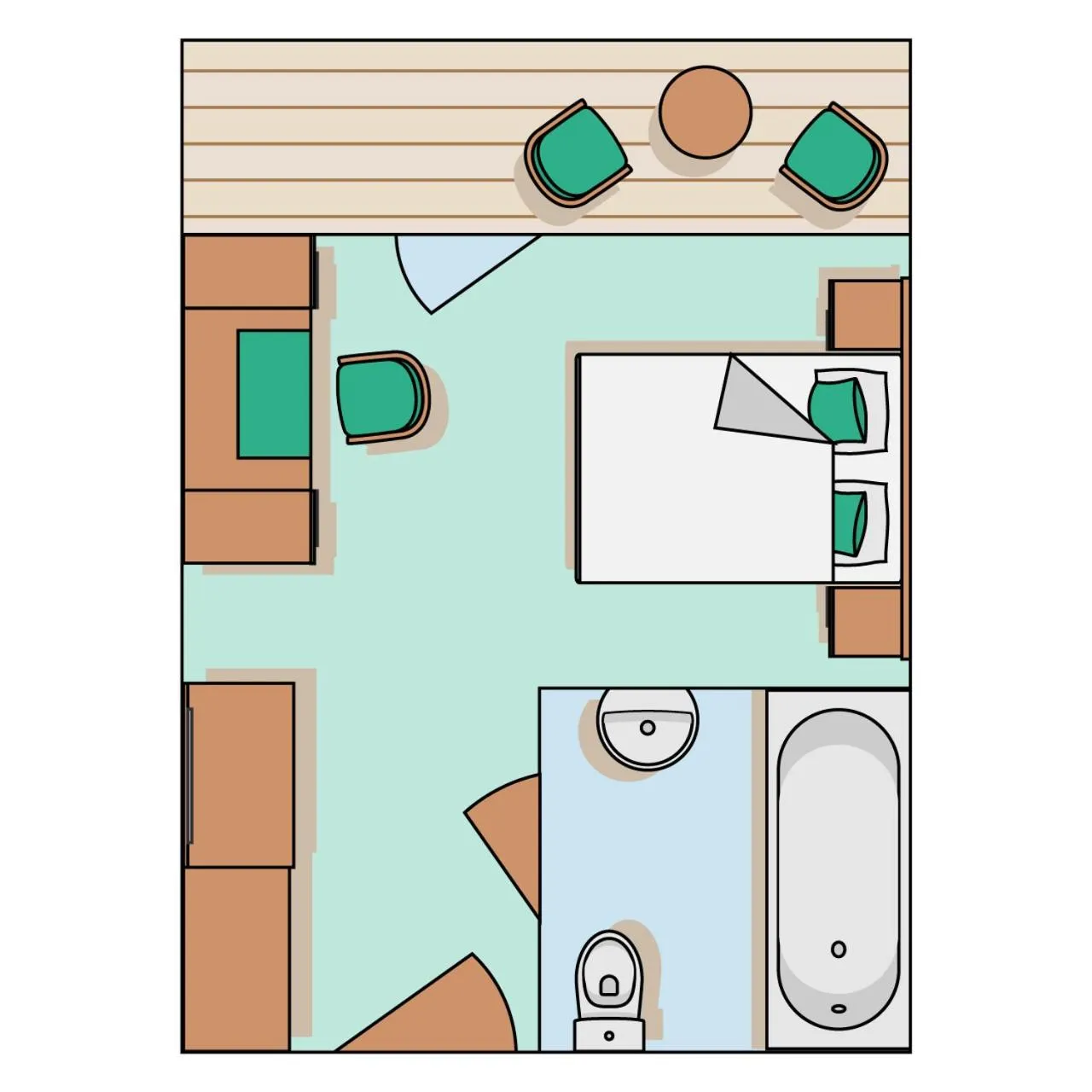 Floor plan in Hotel Crystal - KitzHorn Suites