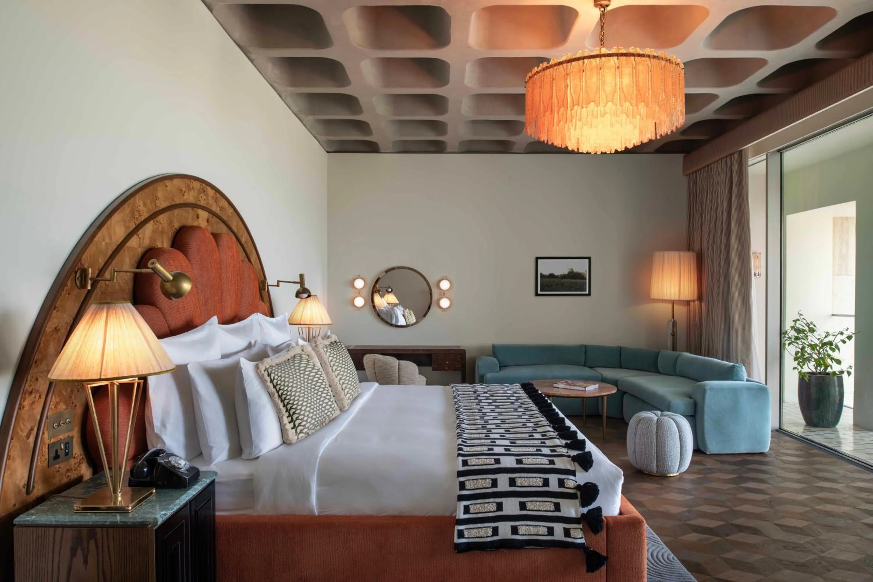 Living room, Bed in The Ned Doha