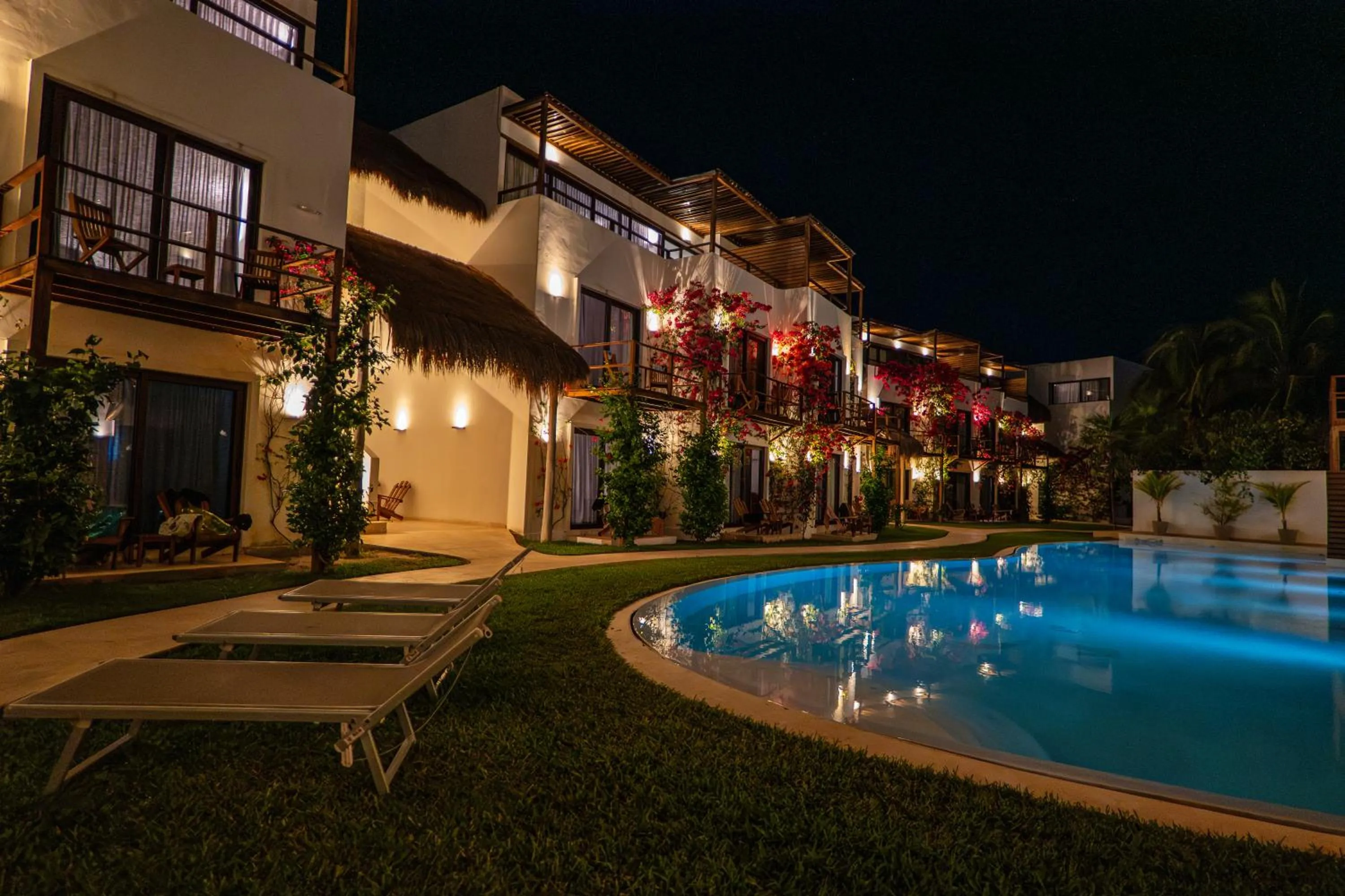 Patio in My Blue Hotel Holbox