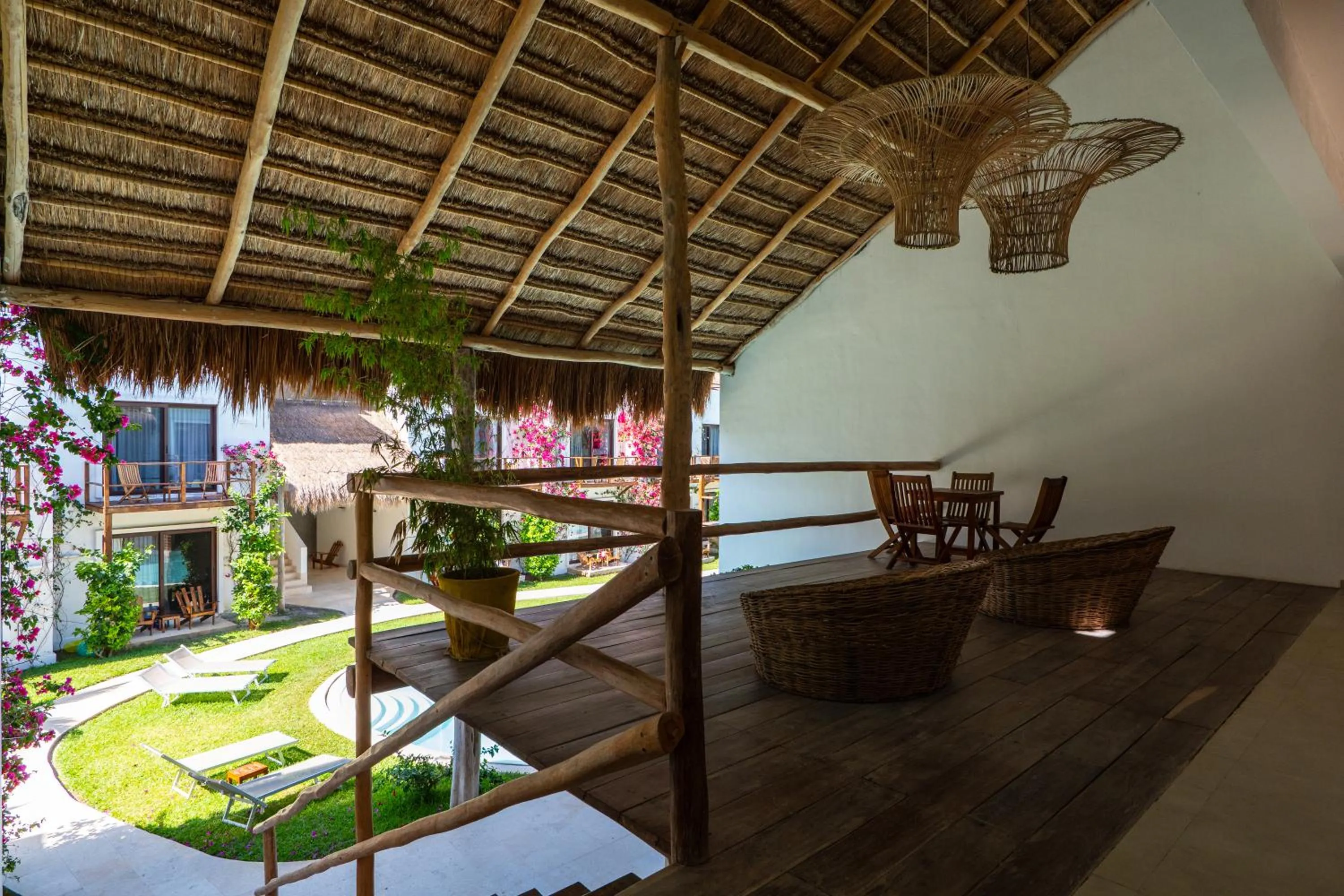 Patio in My Blue Hotel Holbox
