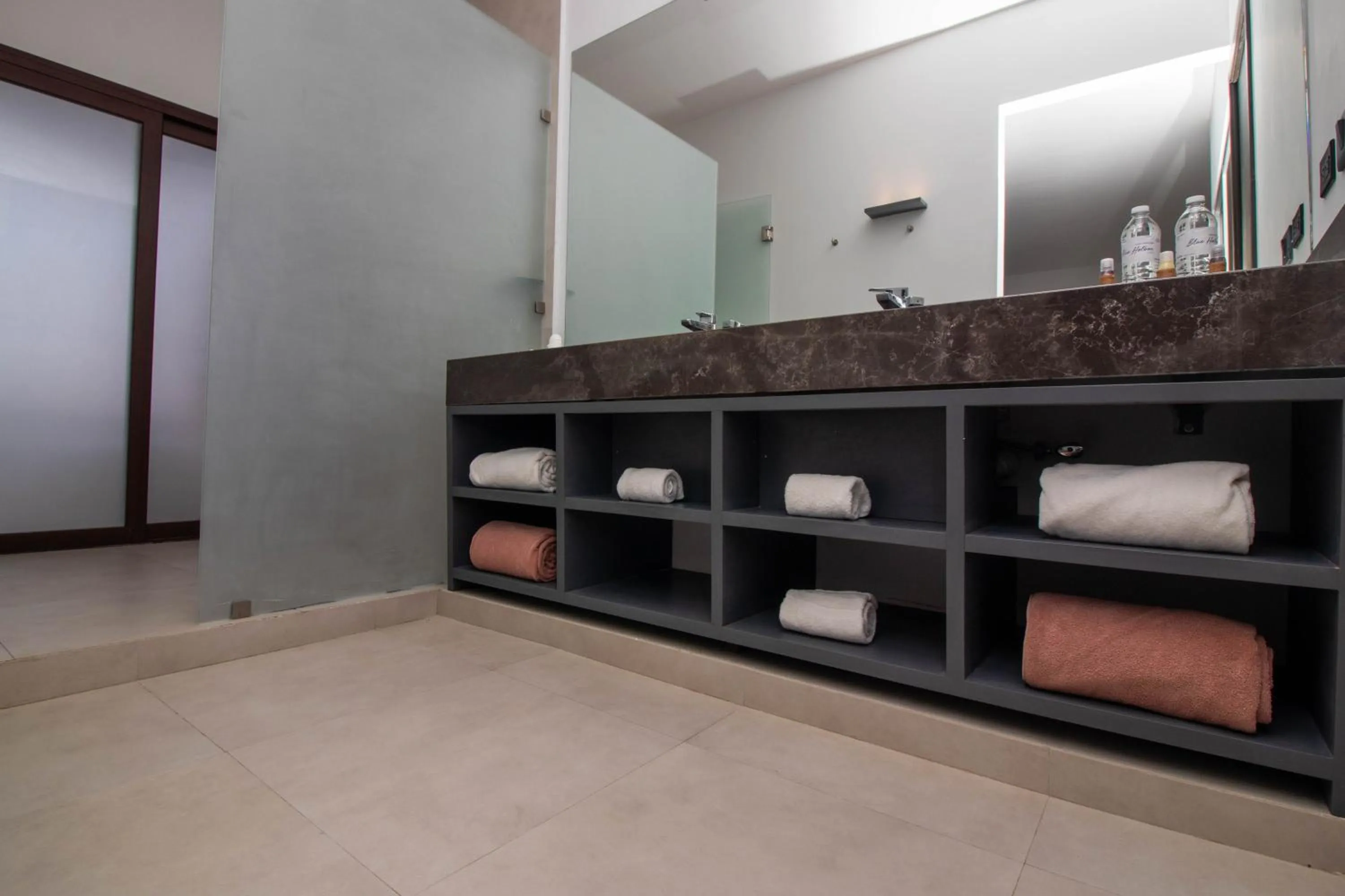 Bathroom in My Blue Hotel Holbox