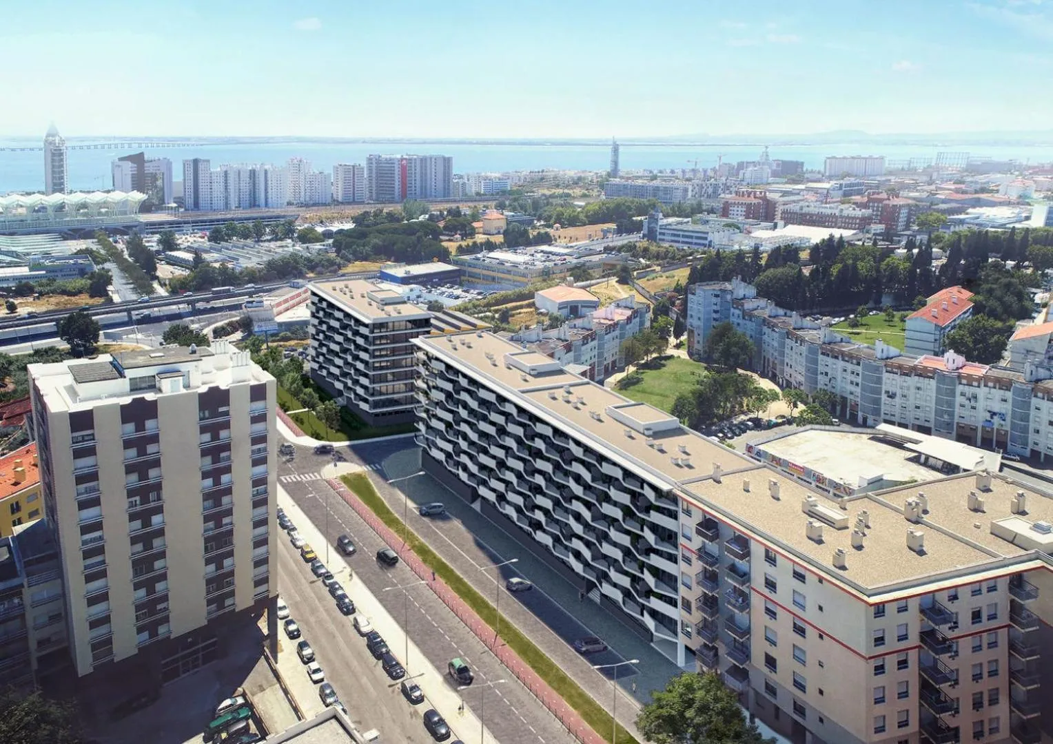 Bird's eye view in Apartment Lisboa Oriente
