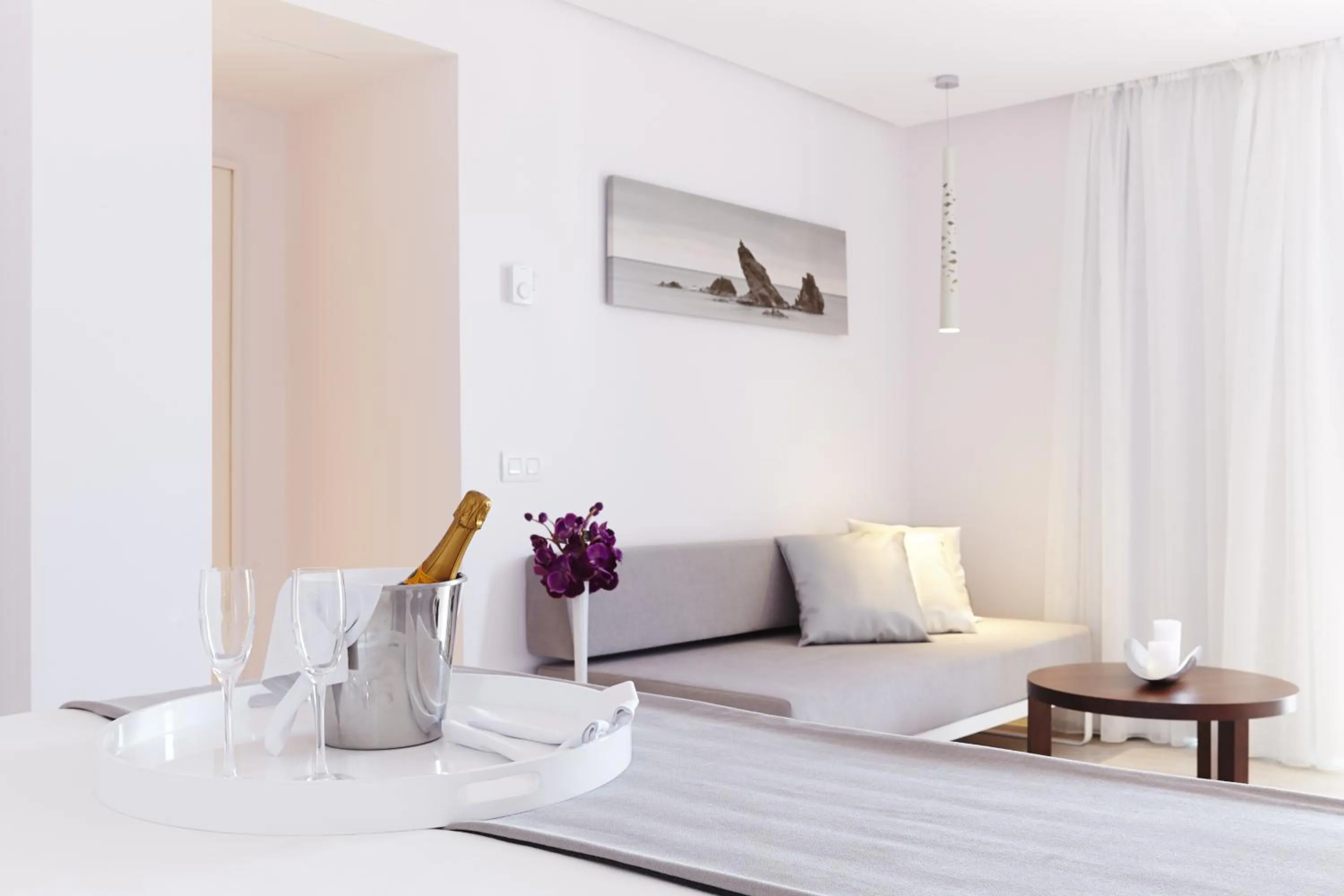 Bedroom, Bed in Hotel Garbi Ibiza & Spa