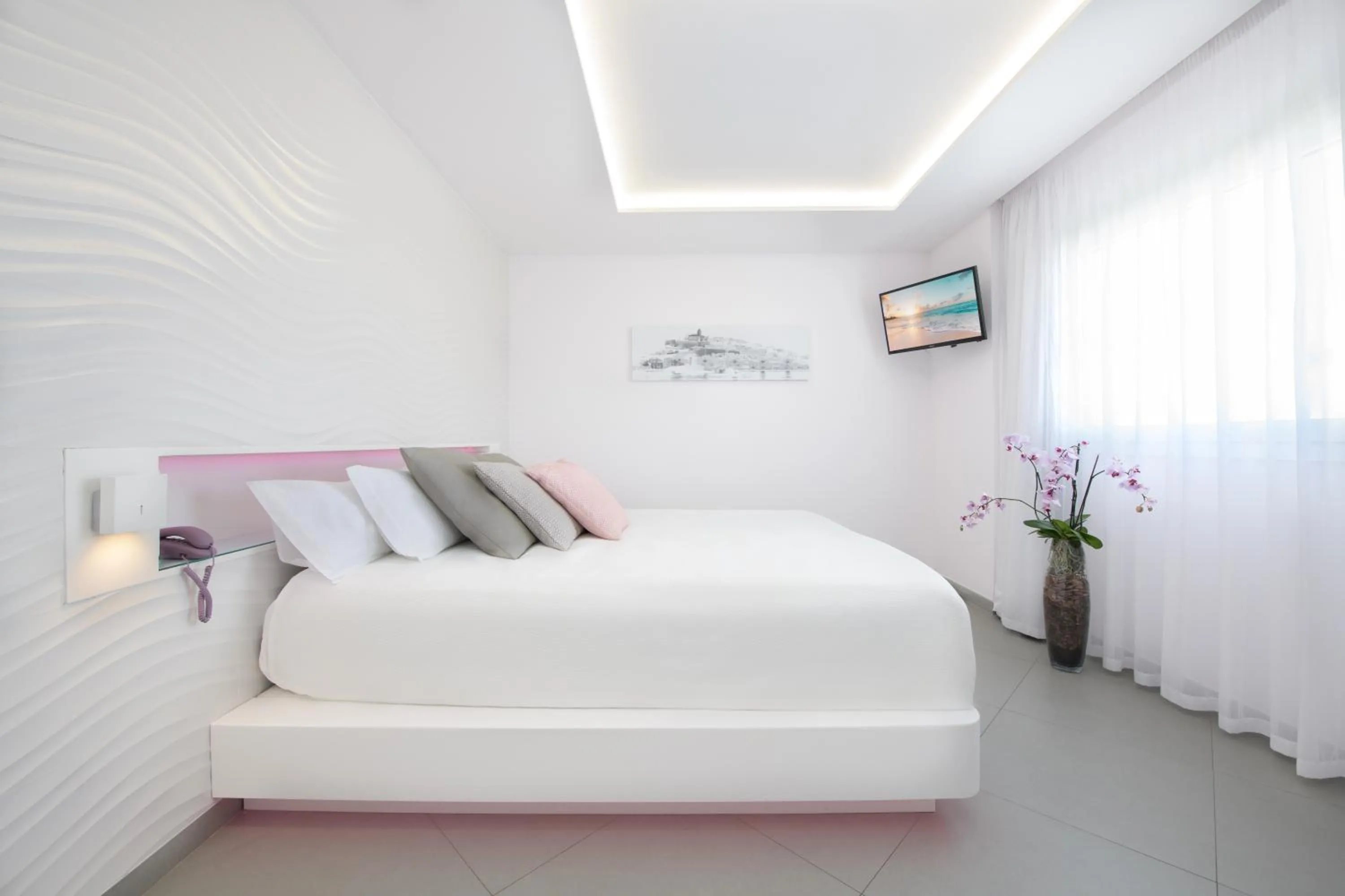 Bedroom, Bed in Hotel Garbi Ibiza & Spa