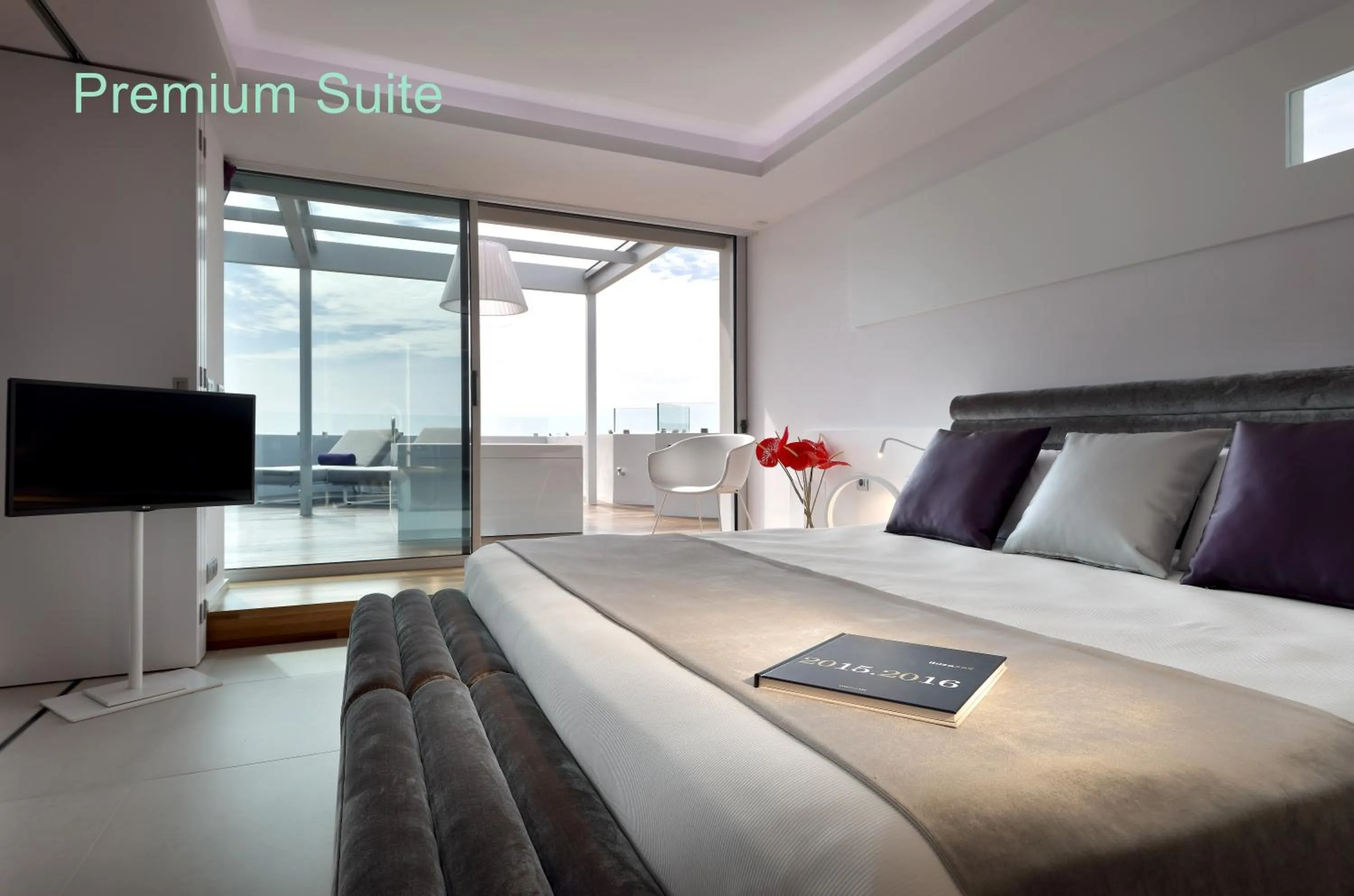 Bedroom, Bed in Hotel Garbi Ibiza & Spa