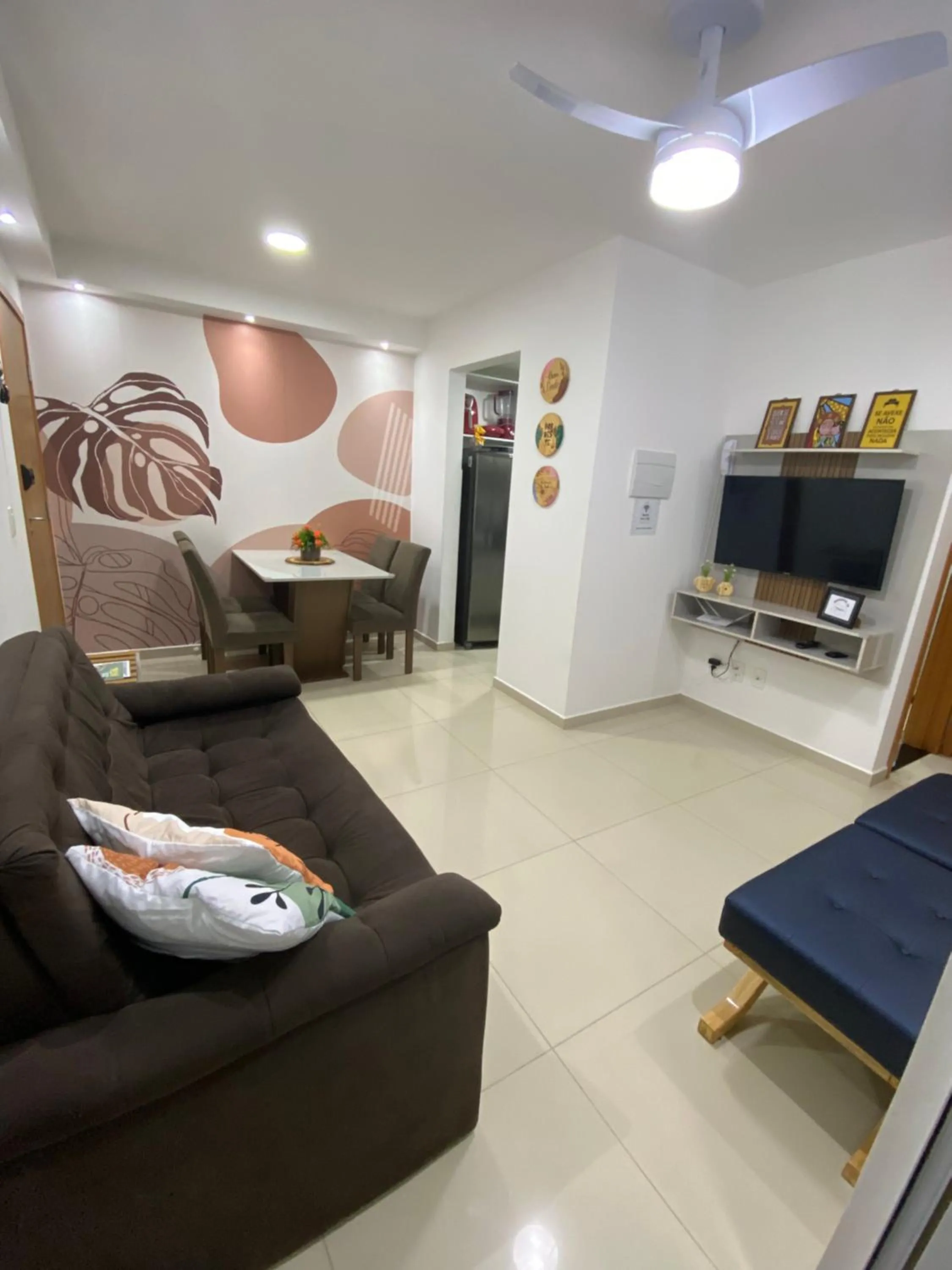 Communal lounge/ TV room in Mirantes 59 Apto próximo à Ponta Negra e Cotovelo