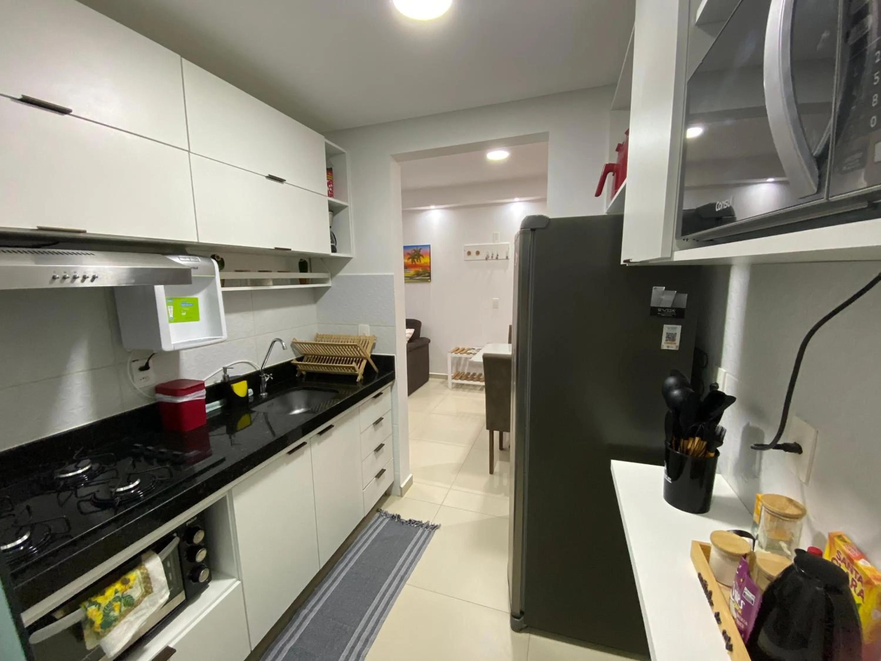 Kitchen or kitchenette in Mirantes 59 Apto próximo à Ponta Negra e Cotovelo