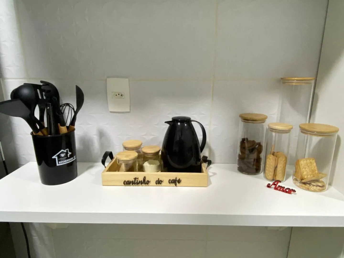 Kitchen or kitchenette in Mirantes 59 Apto próximo à Ponta Negra e Cotovelo
