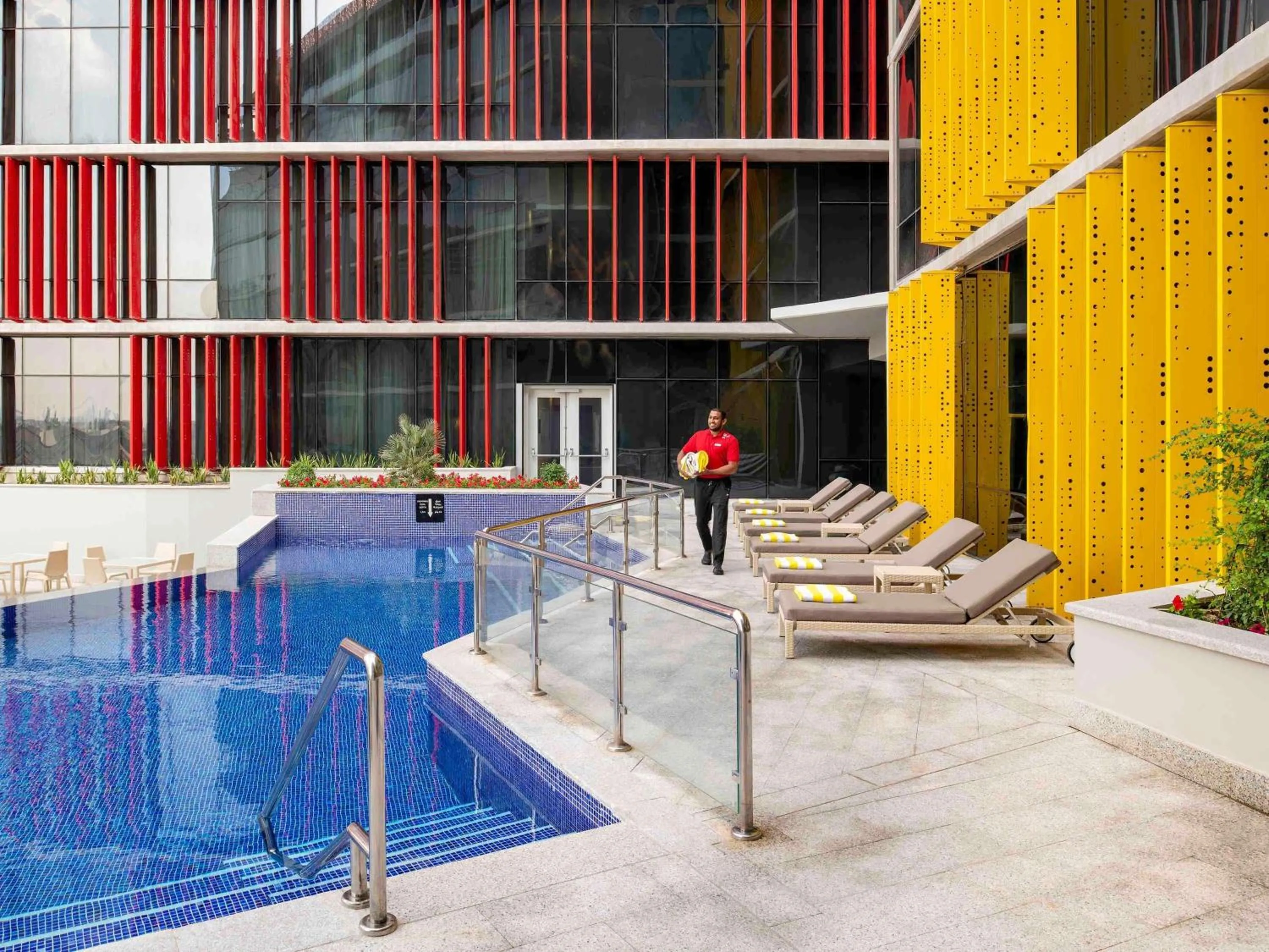 Pool view in Adagio Doha