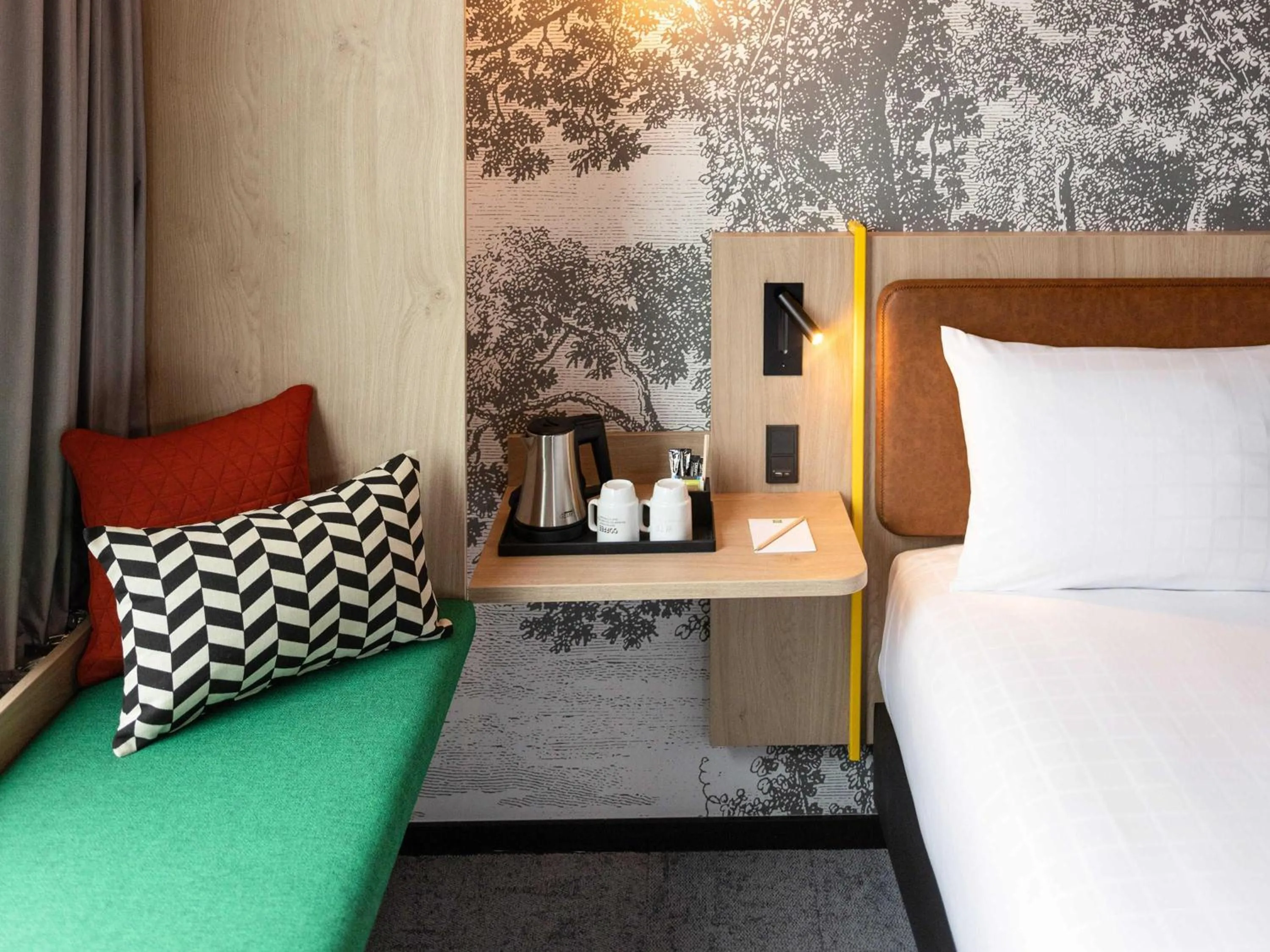 Bedroom, Bed in ibis Styles Copenhagen Orestad