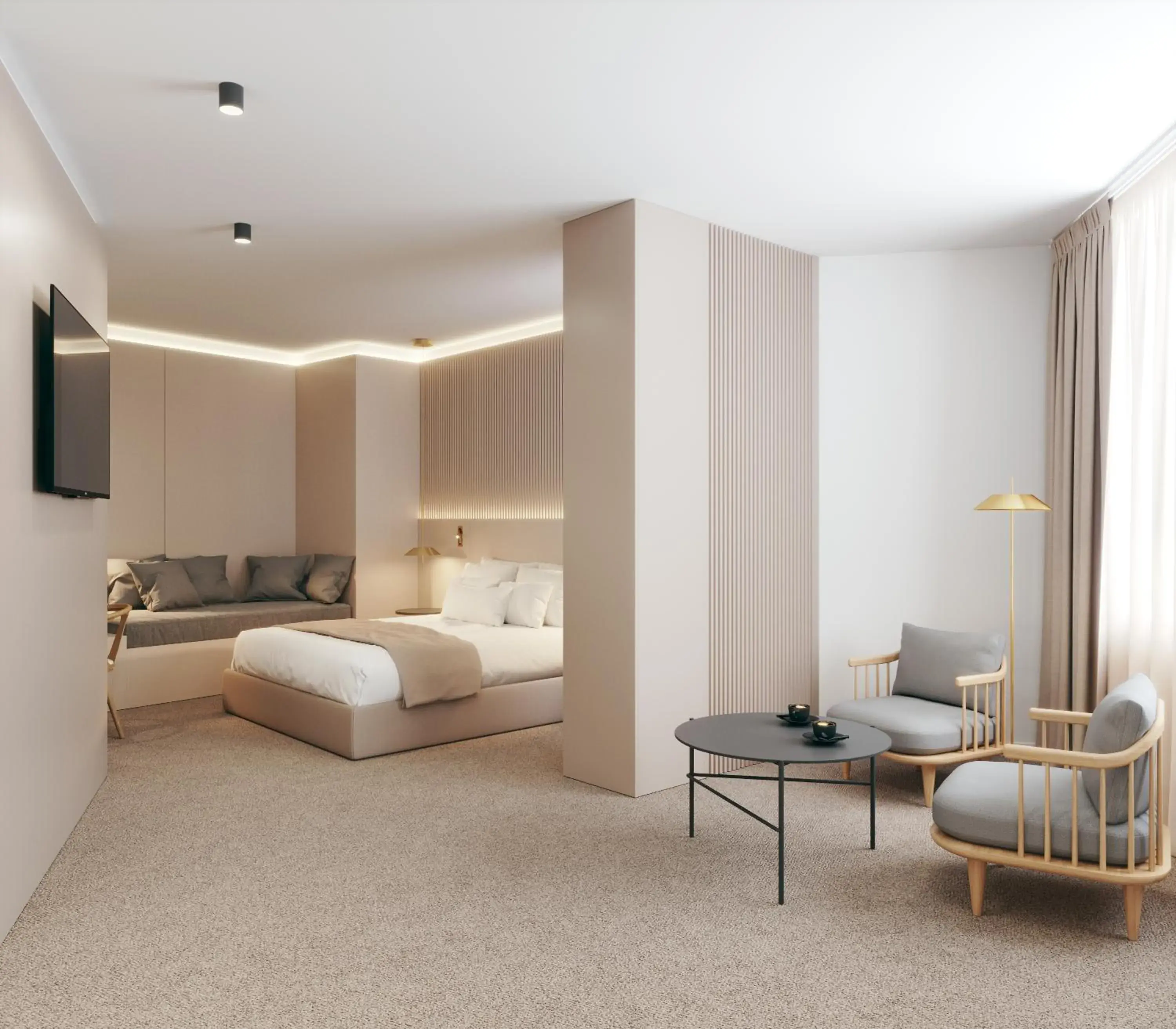 Photo of the whole room, Bed in Carlemany Girona Photo of the whole room, Bed in Carlemany Girona