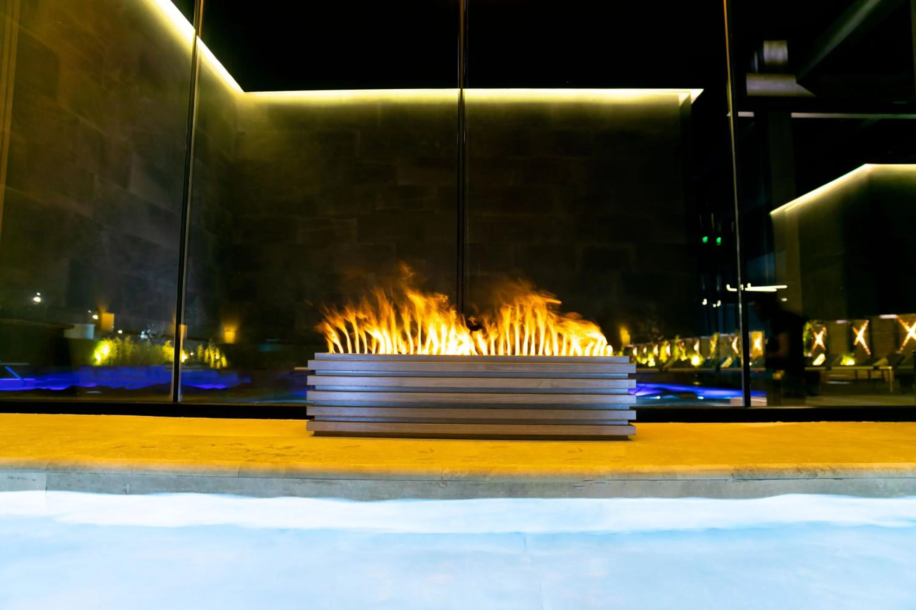 Pool view in Grand Hotel Therme