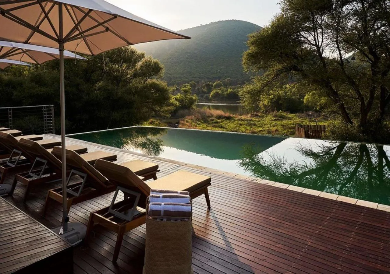 Swimming pool in Letamo at Qwabi Private Game Reserve by NEWMARK